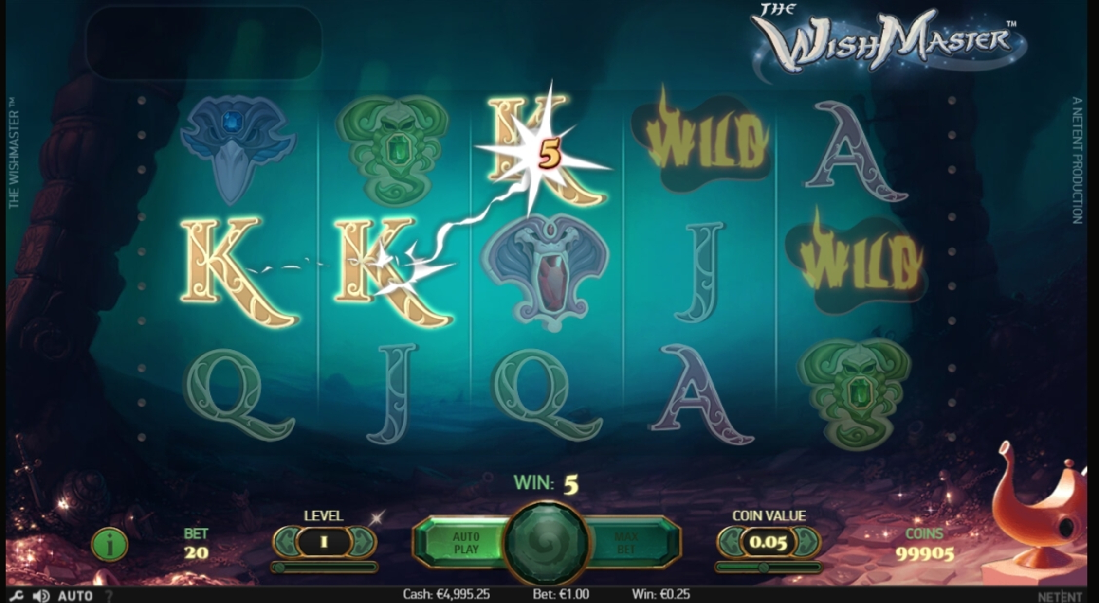 Win Money in The Wish Master Free Slot Game by NetEnt