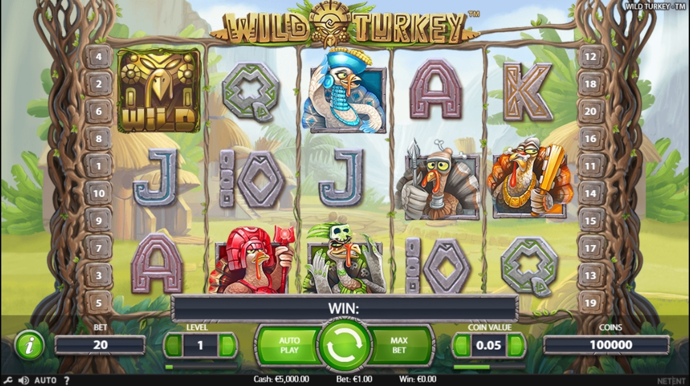 Reels in Wild Turkey Slot Game by NetEnt