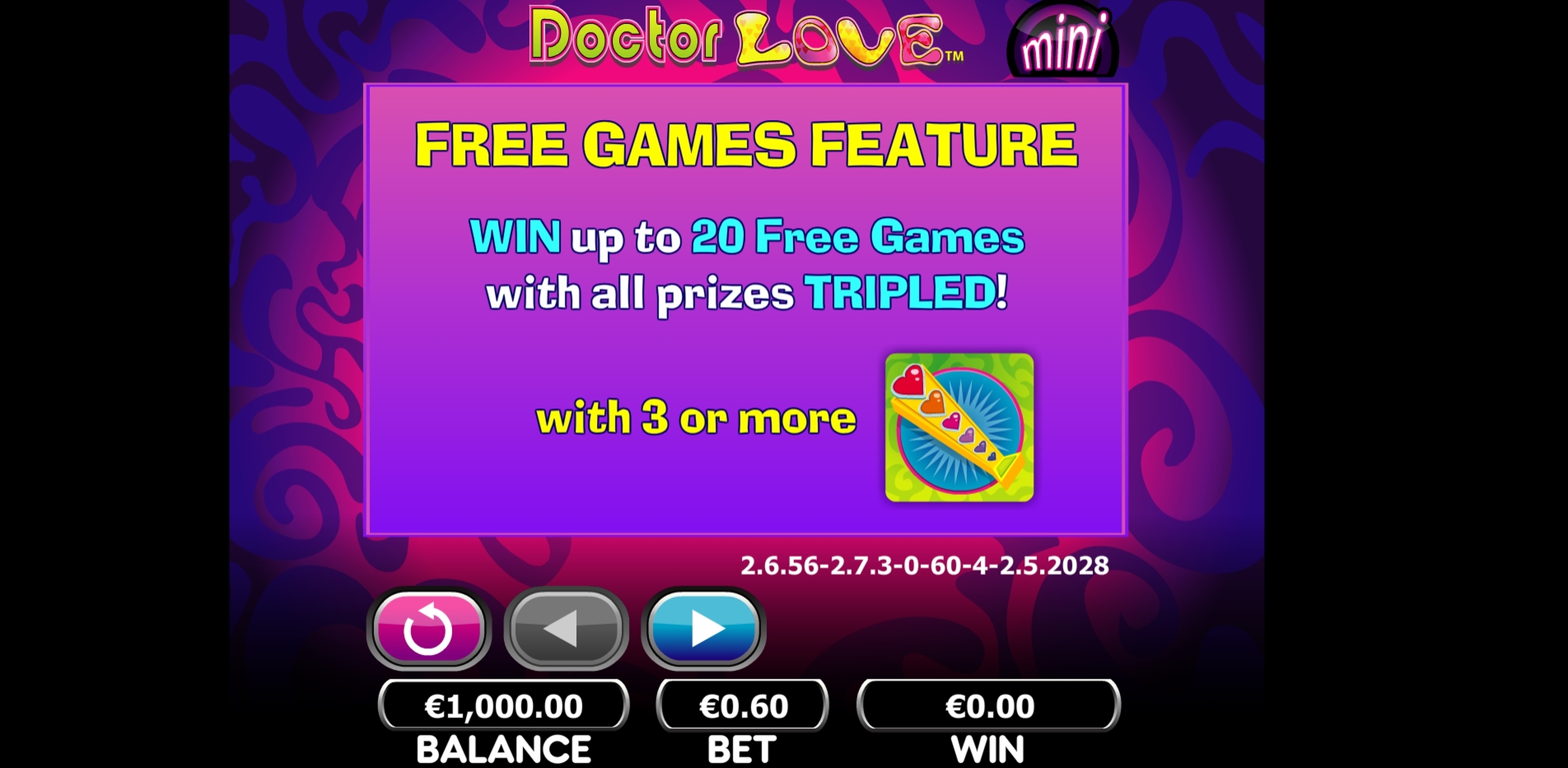 Info of Doctor Love Mini Slot Game by NextGen Gaming