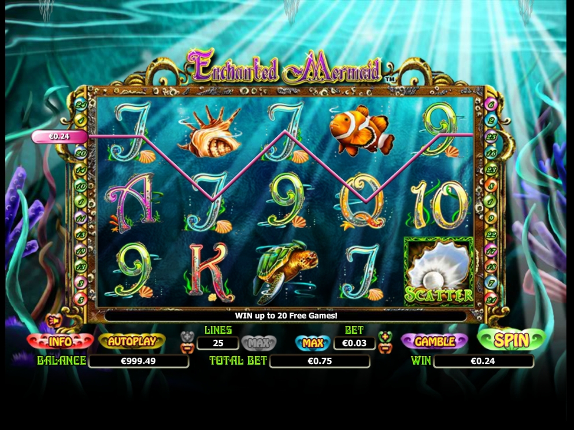 Win Money in Enchanted Mermaid Free Slot Game by NextGen Gaming