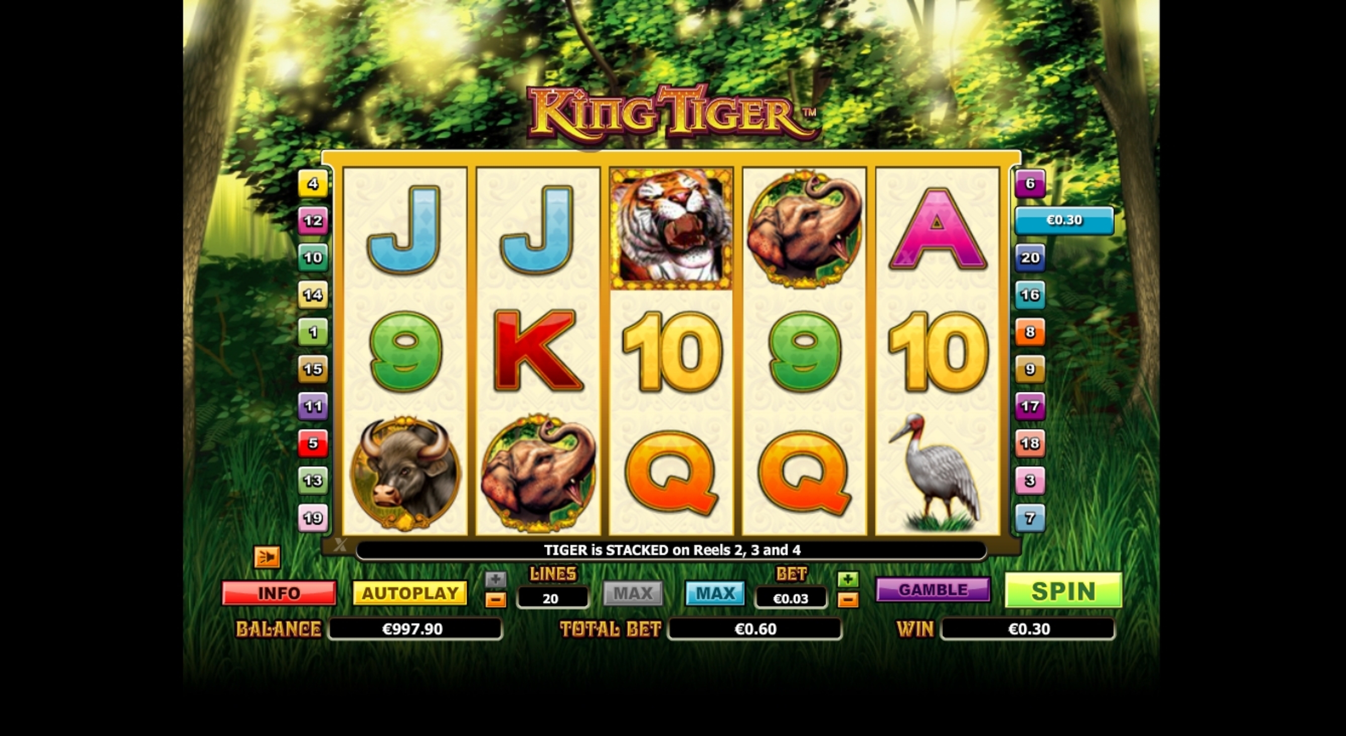 Win Money in King Tiger Free Slot Game by NextGen Gaming