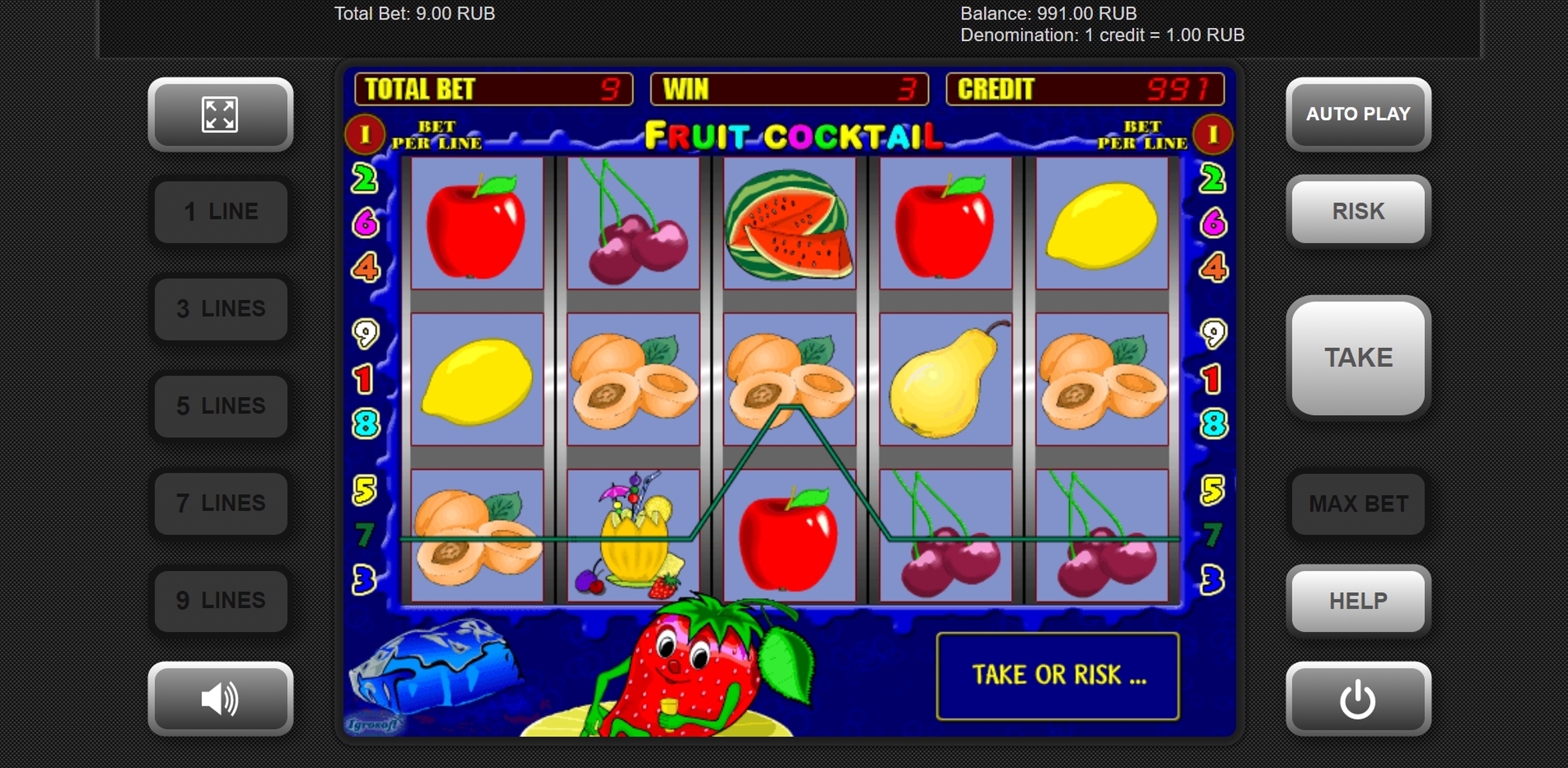 Win Money in Fruit Cocktail Free Slot Game by Others
