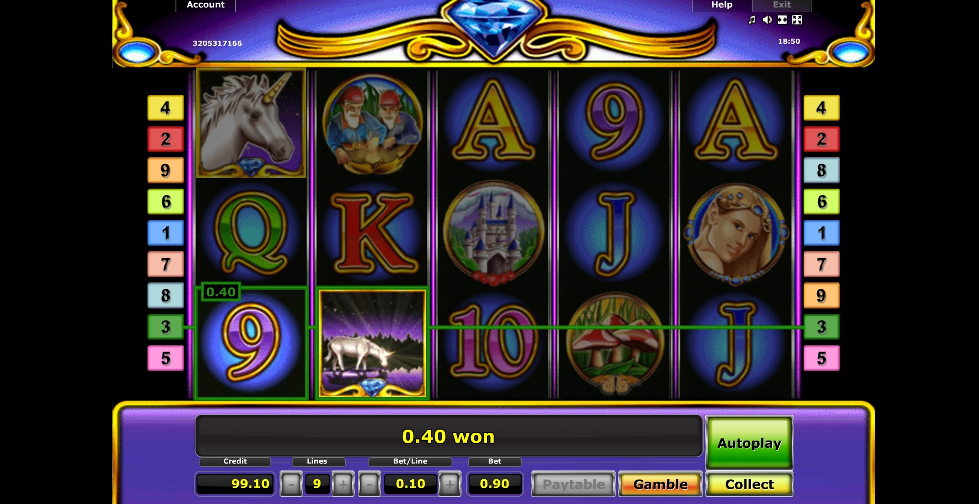 Win Money in Unicorn Magic Free Slot Game by Novomatic