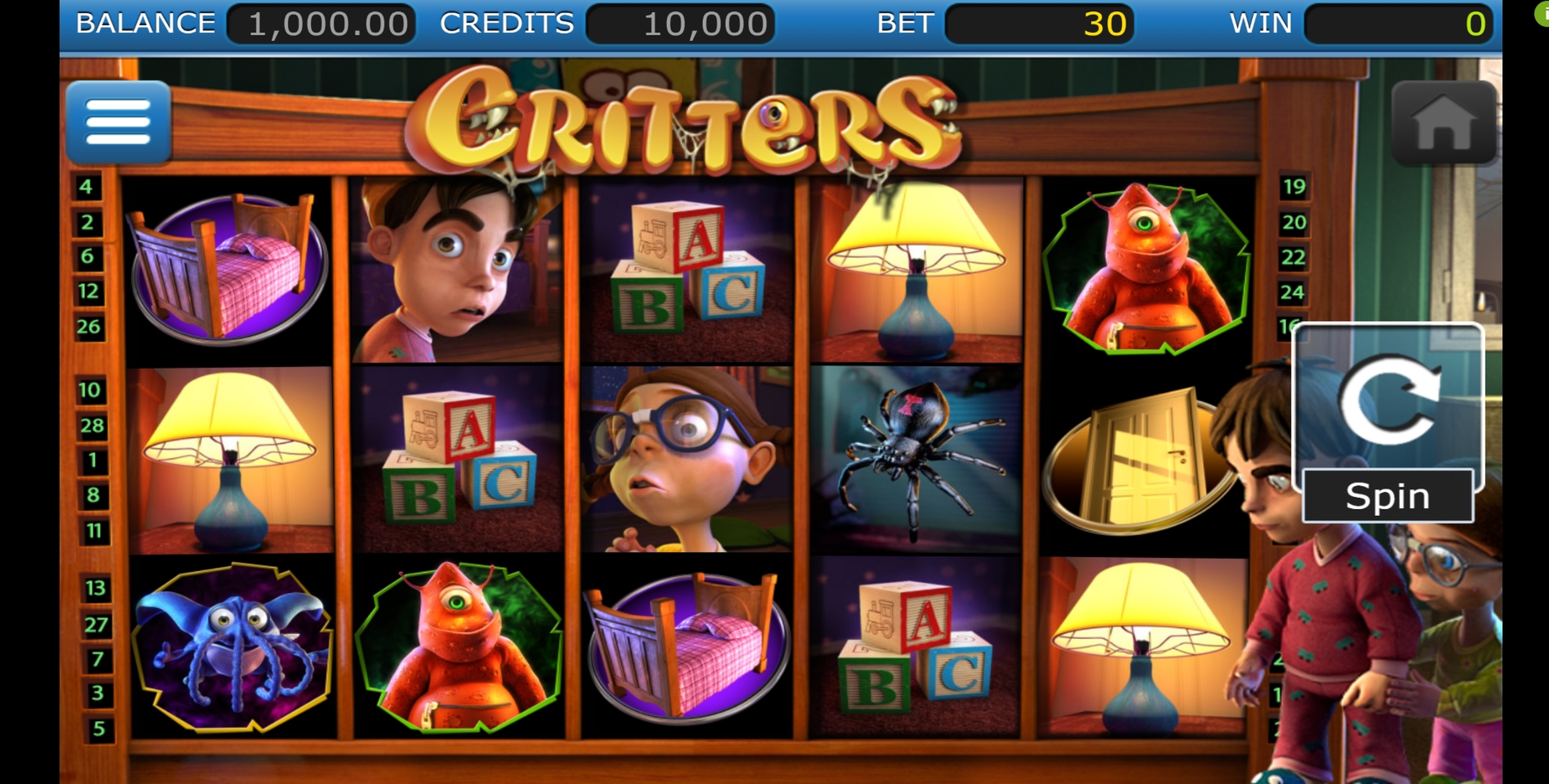 Reels in The Critters Slot Game by Nucleus Gaming