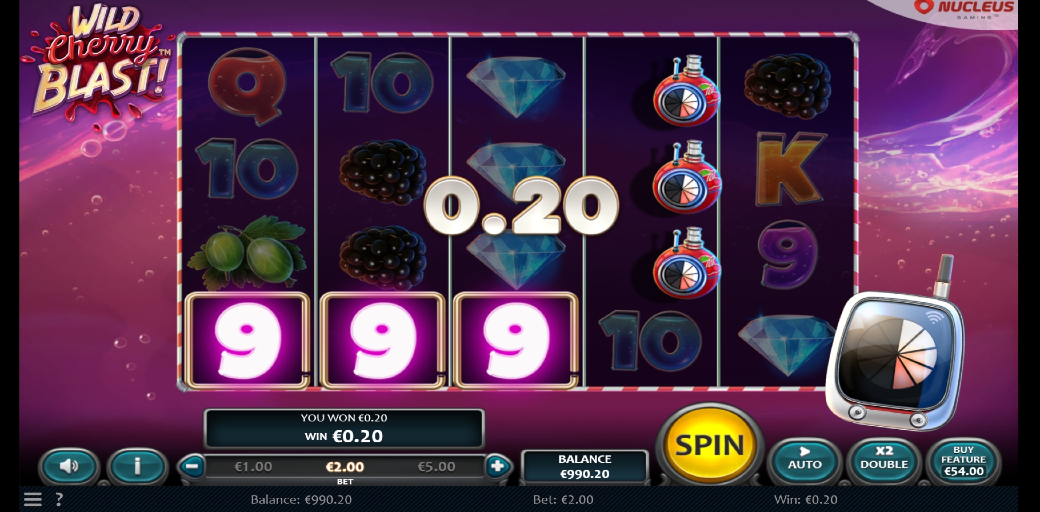Win Money in Wild Cherry Blast Free Slot Game by Nucleus Gaming
