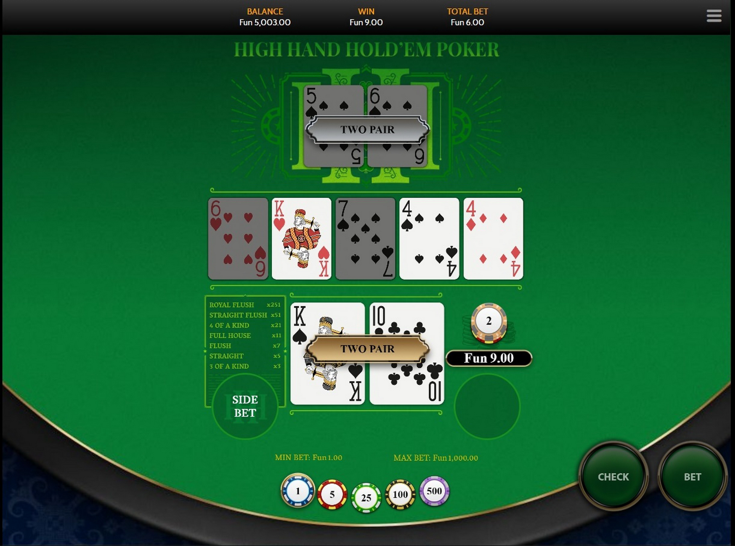 Win Money in High Hand Holdem Poker(OneTouch) Free Slot Game by OneTouch Games