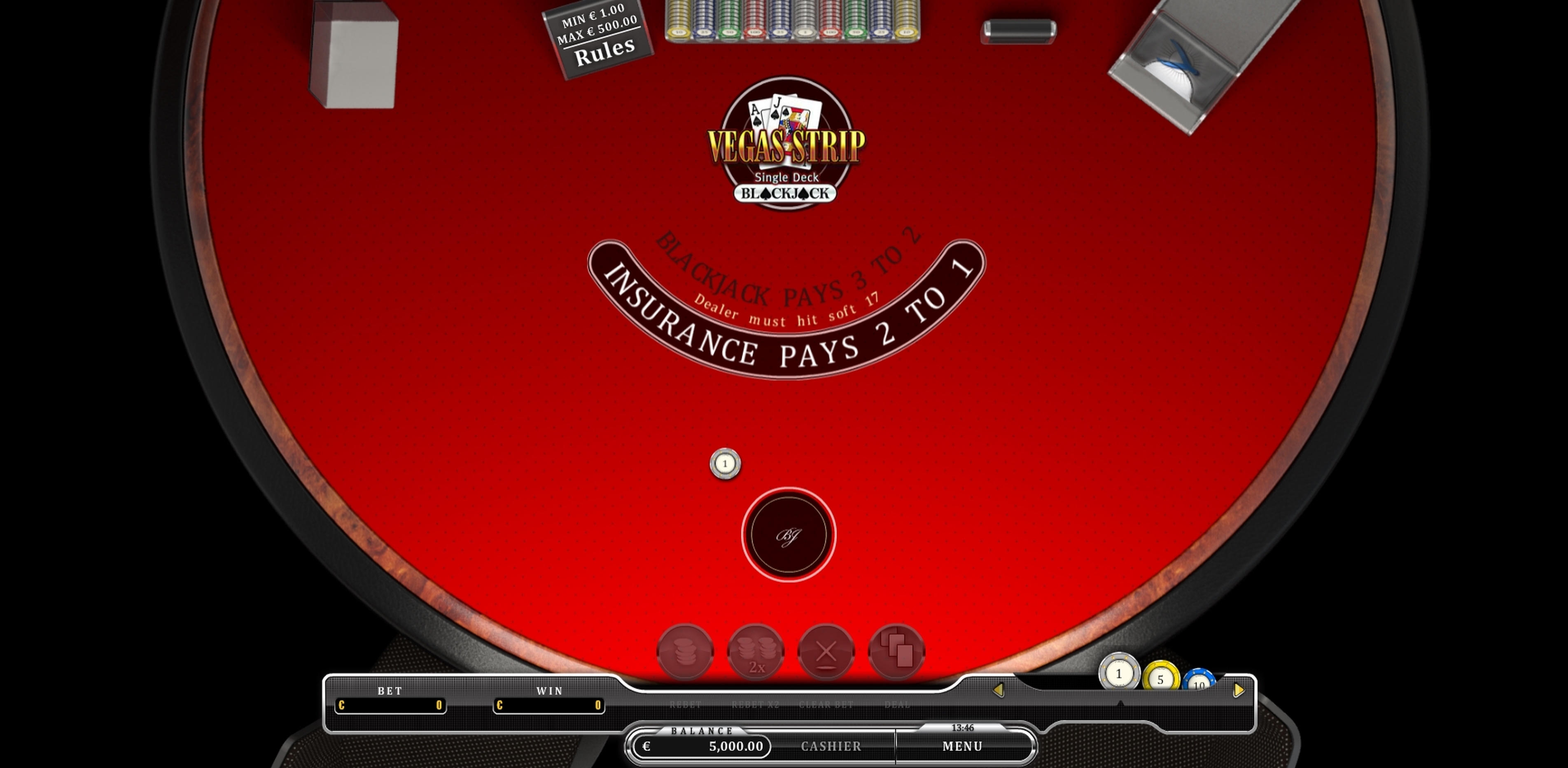 Reels in Vegas Strip Single Deck Blackjack Slot Game by Oryx Gaming
