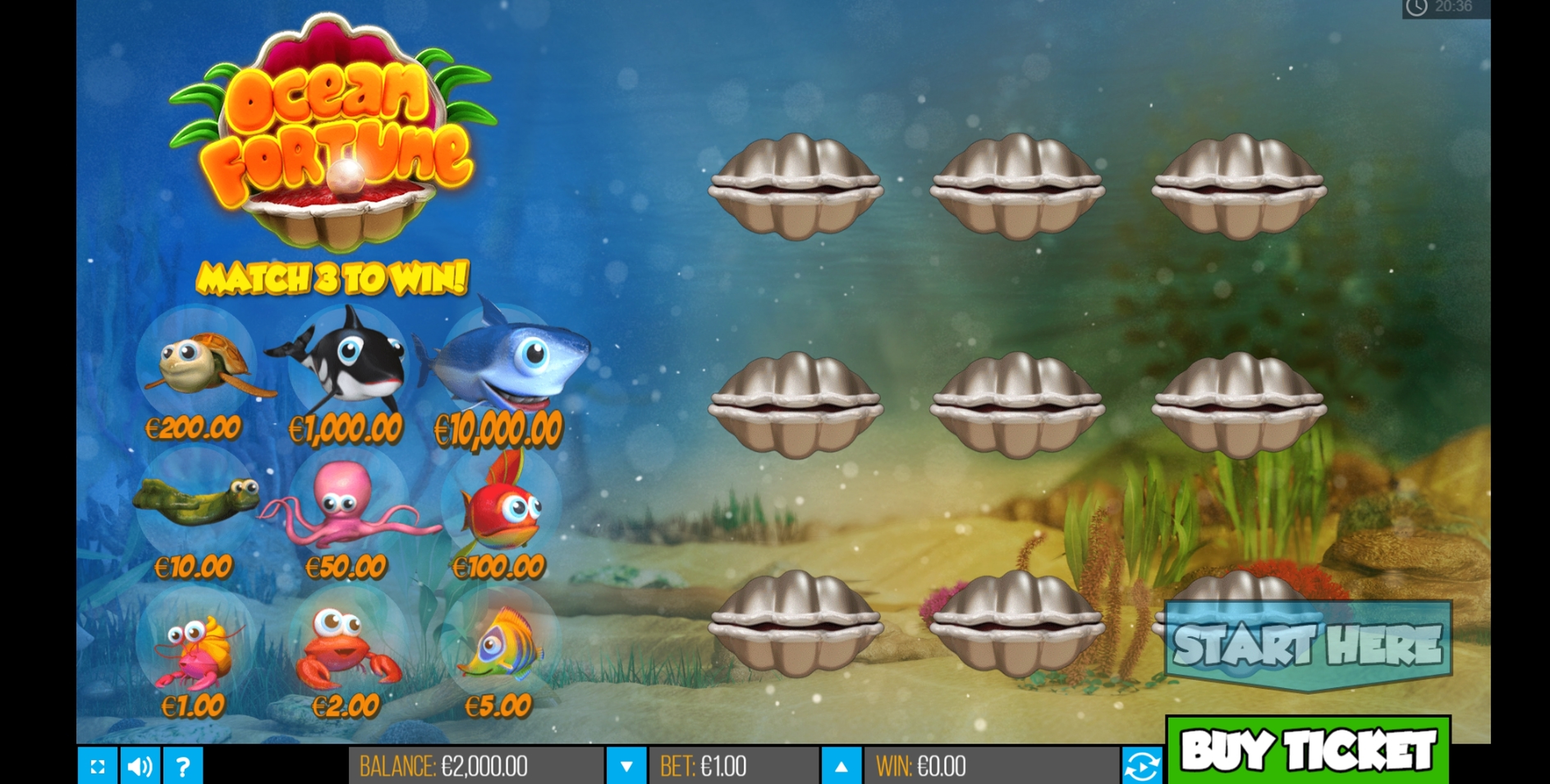 Reels in Ocean Fortune Scratch Slot Game by PariPlay