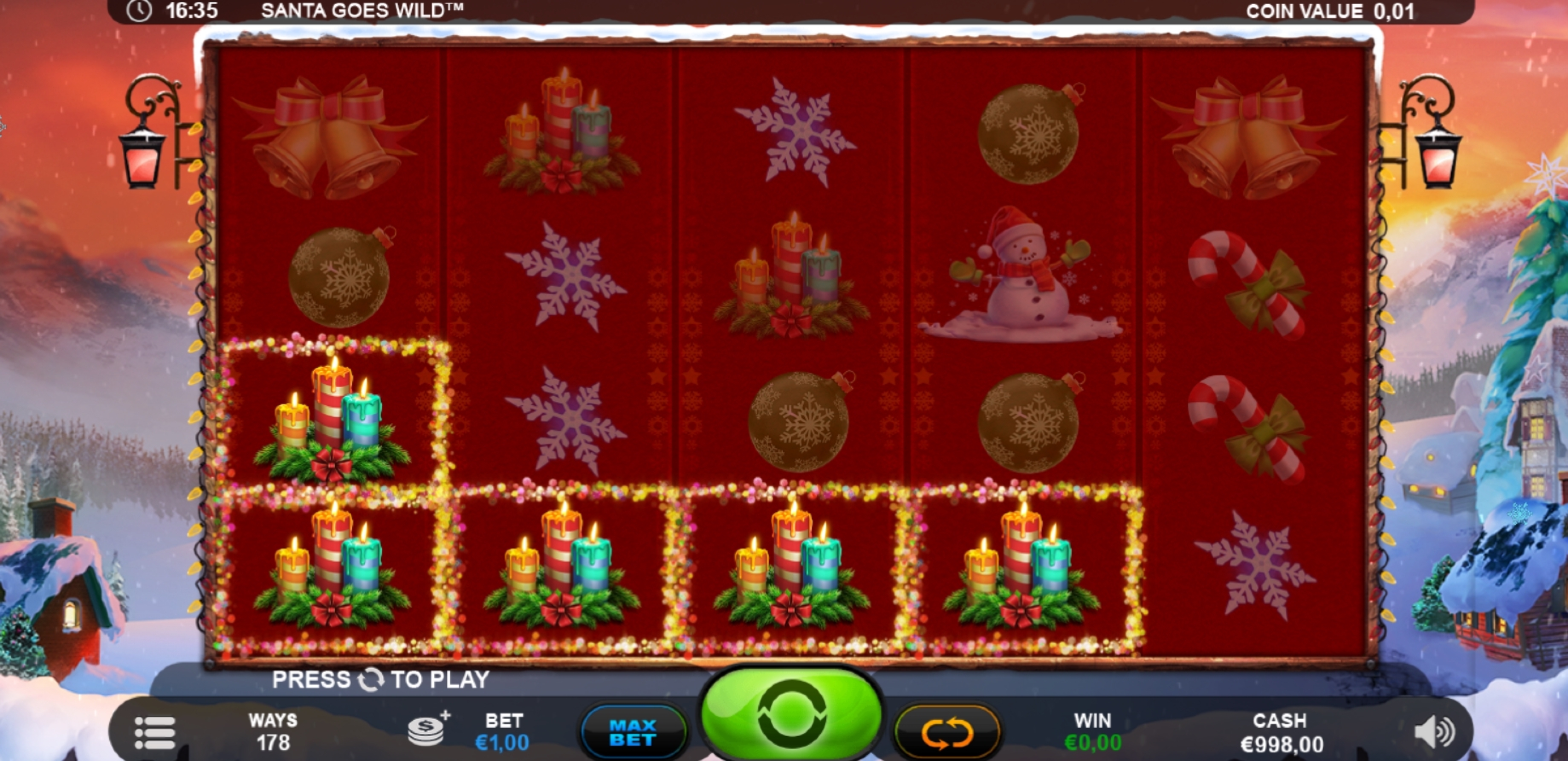 Win Money in Santa Goes Wild Free Slot Game by Plank Gaming