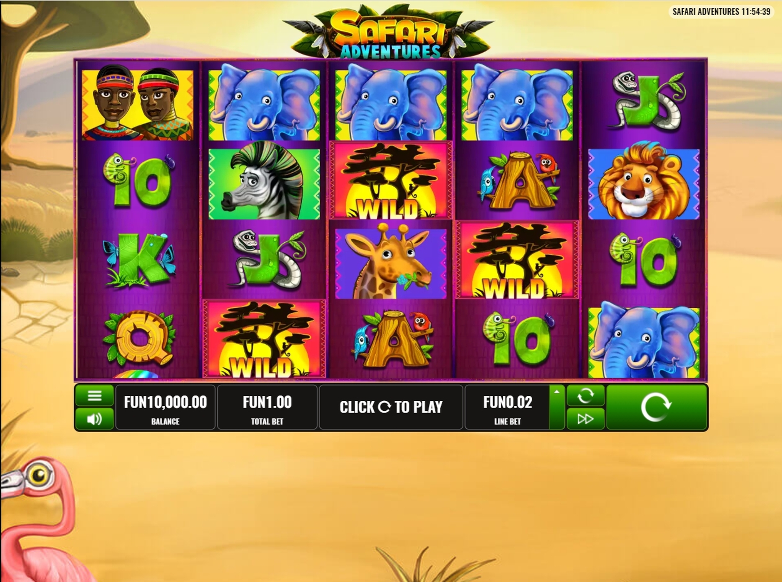 Reels in Safari Adventures Slot Game by Platipus