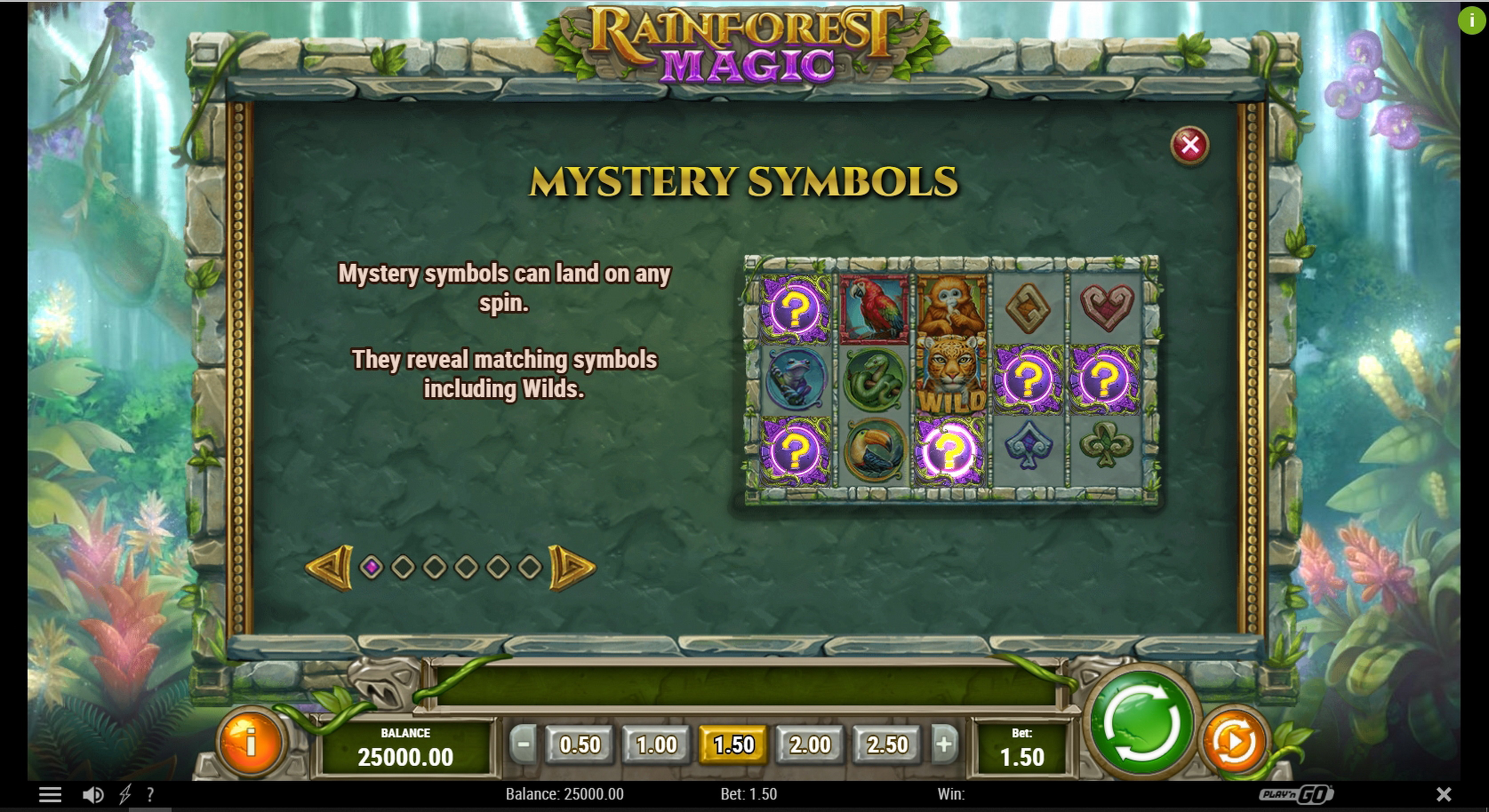 Info of Rainforest Magic Slot Game by Playn GO