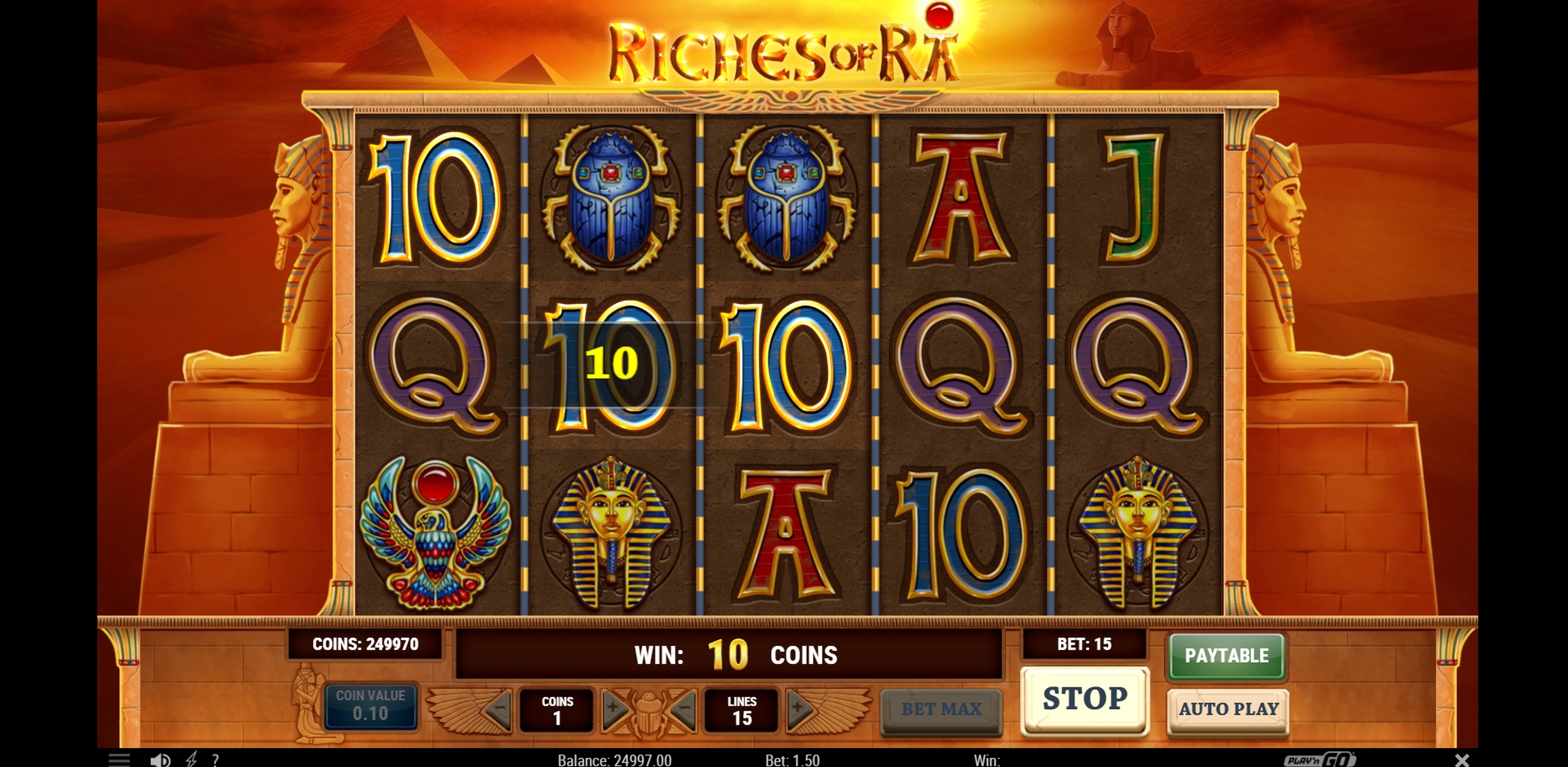 Win Money in Riches of Ra Slot Free Slot Game by Playn GO