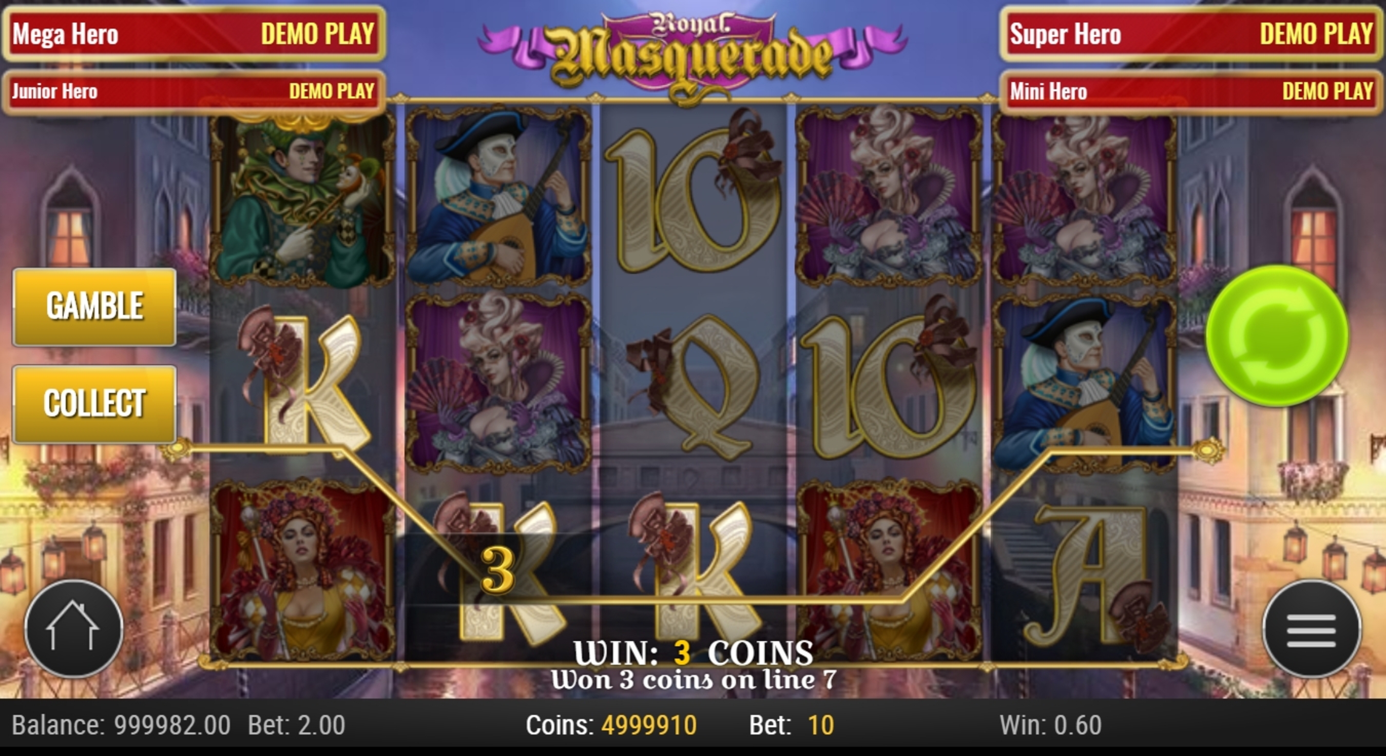 Win Money in Royal Masquerade Free Slot Game by Playn GO