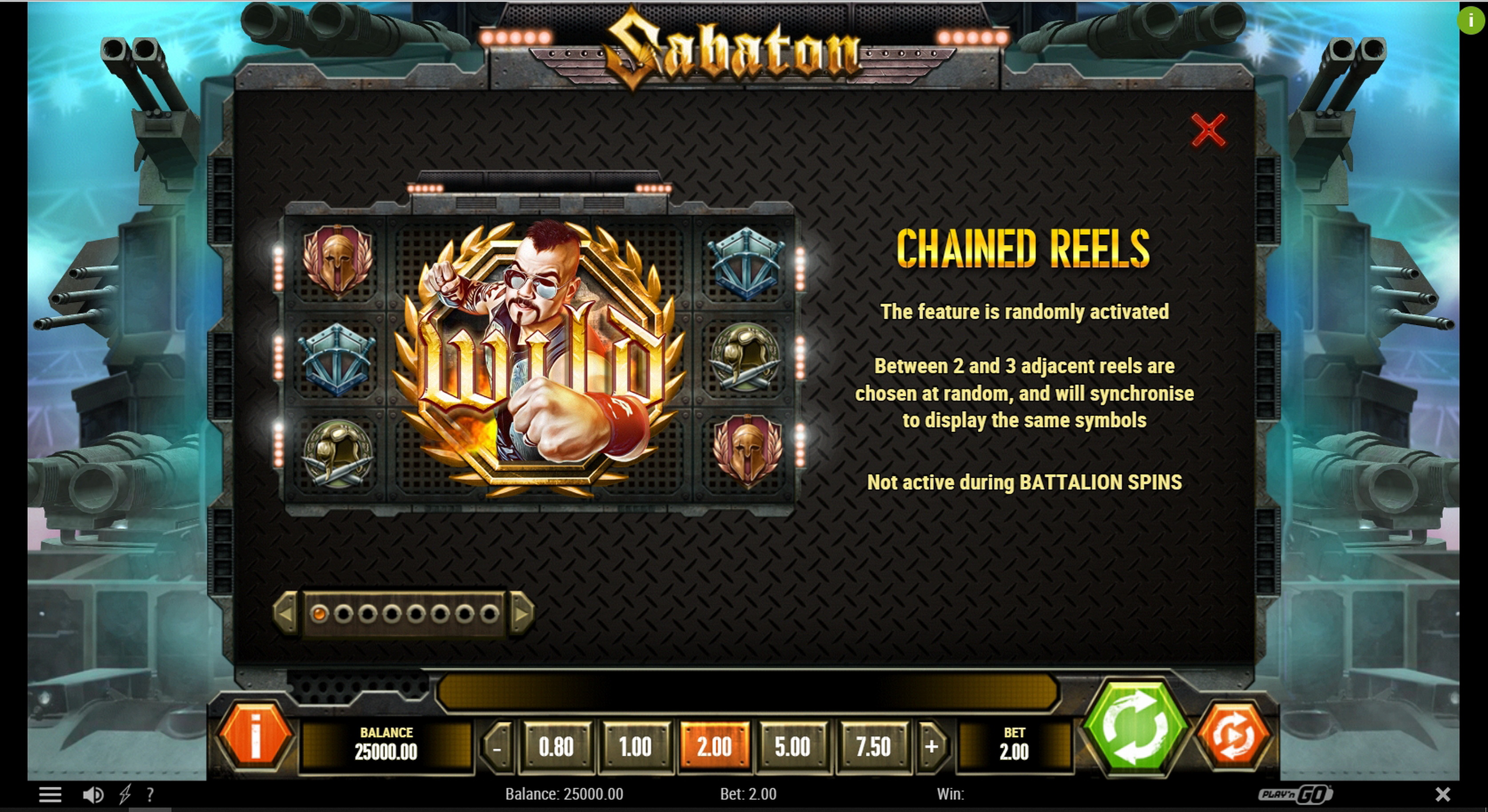 Info of Sabaton Slot Game by Playn GO