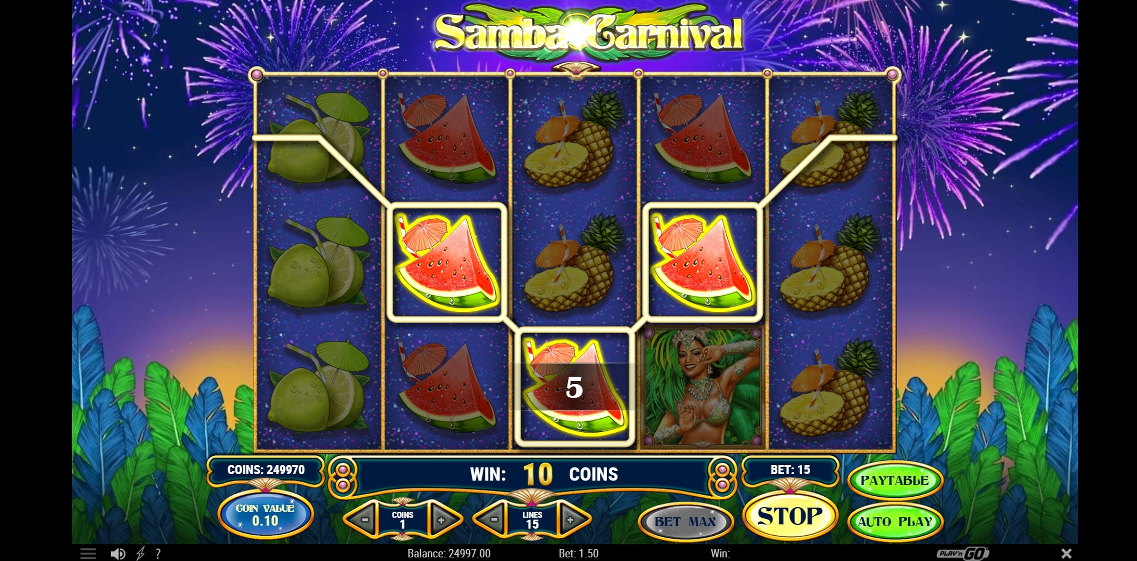 Win Money in Samba Carnival Free Slot Game by Playn GO