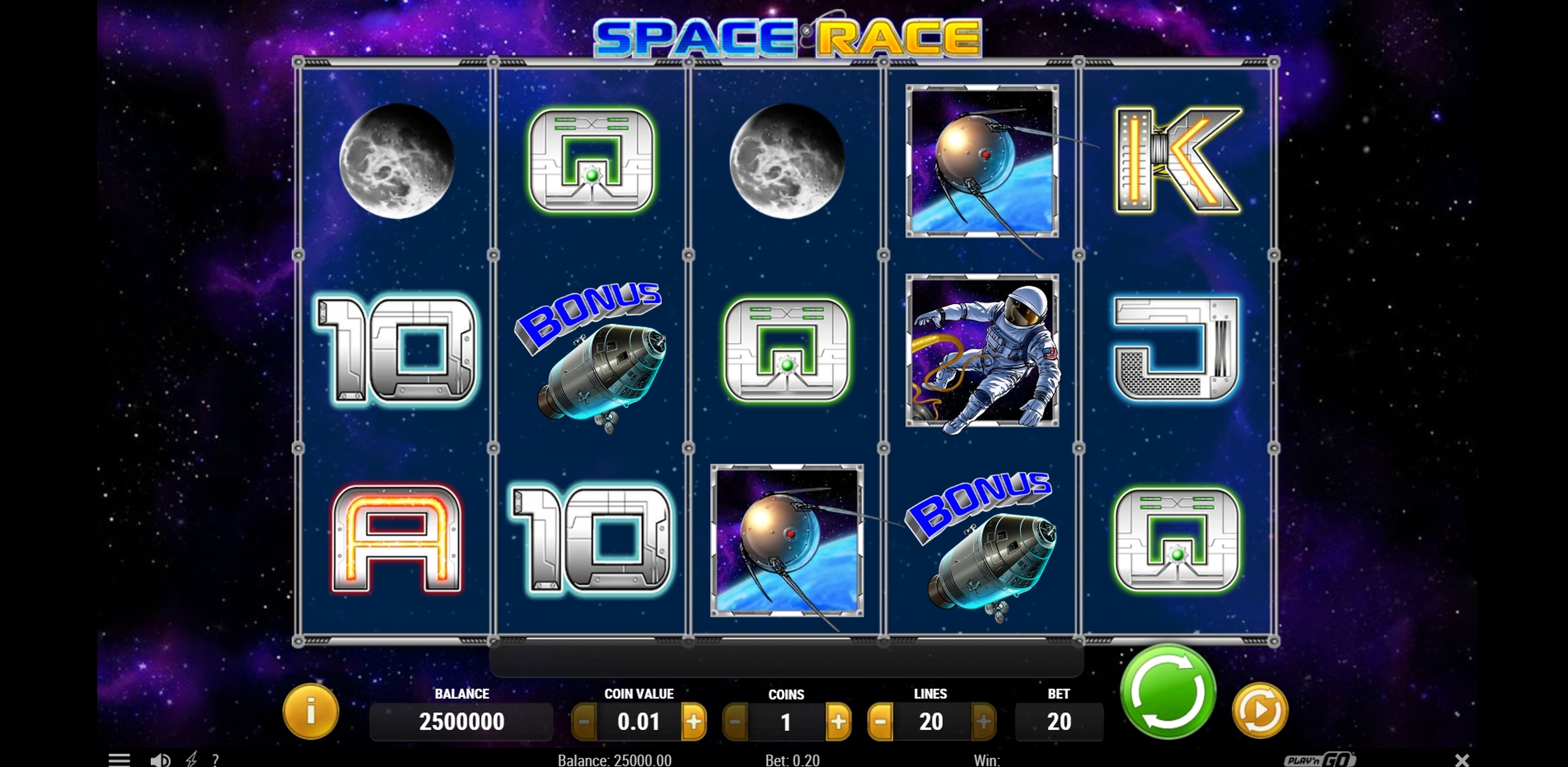 Reels in Space Race Slot Game by Playn GO