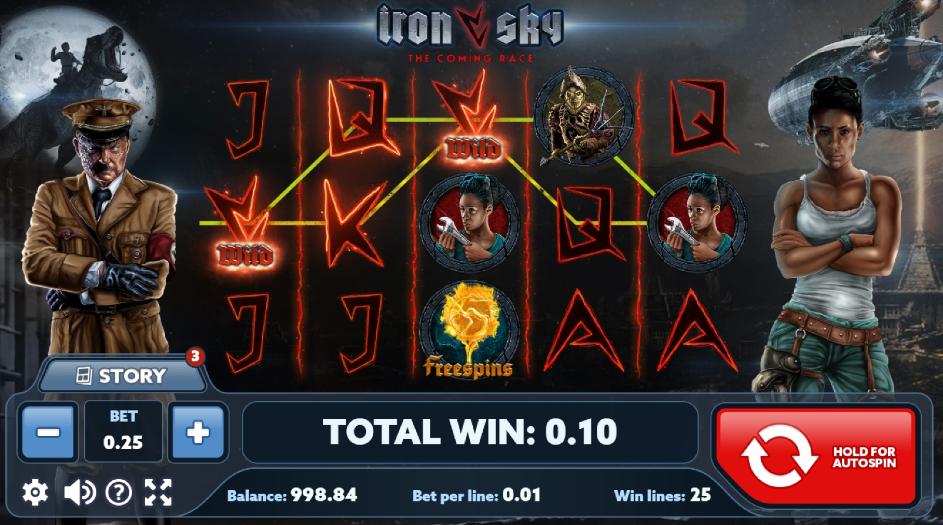Win Money in Iron Sky Free Slot Game by PlayPearls