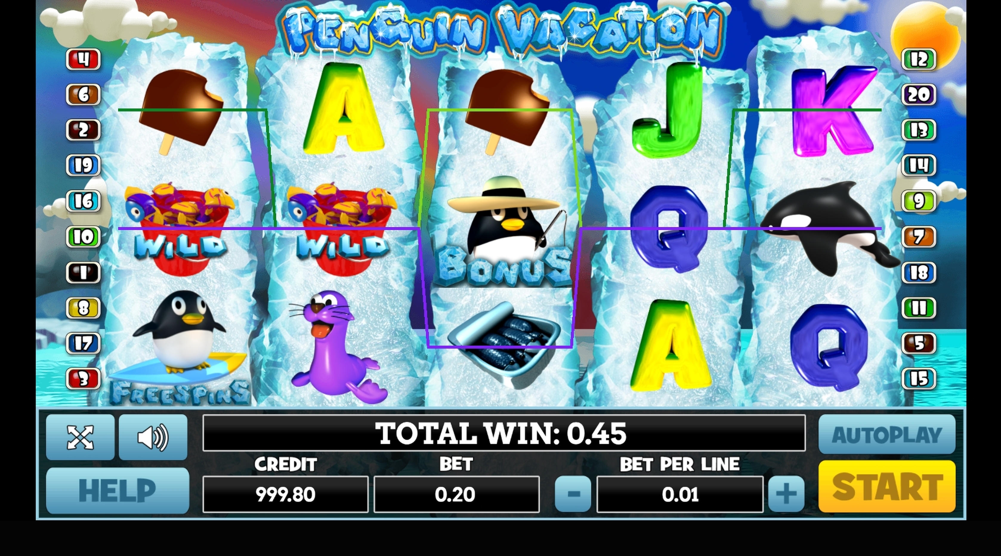 Win Money in Penguin Vacation Free Slot Game by PlayPearls