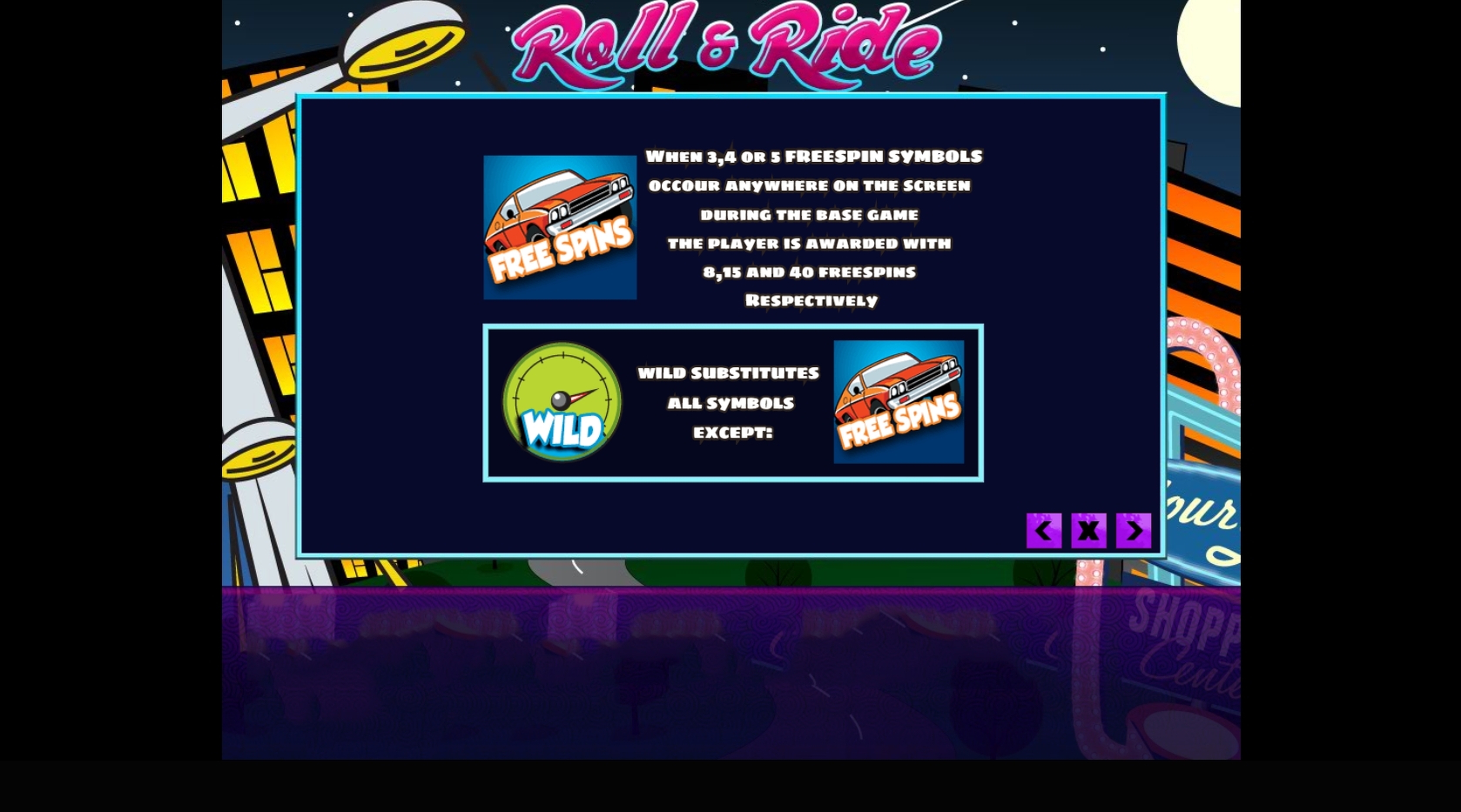 Info of Roll and Ride Slot Game by PlayPearls