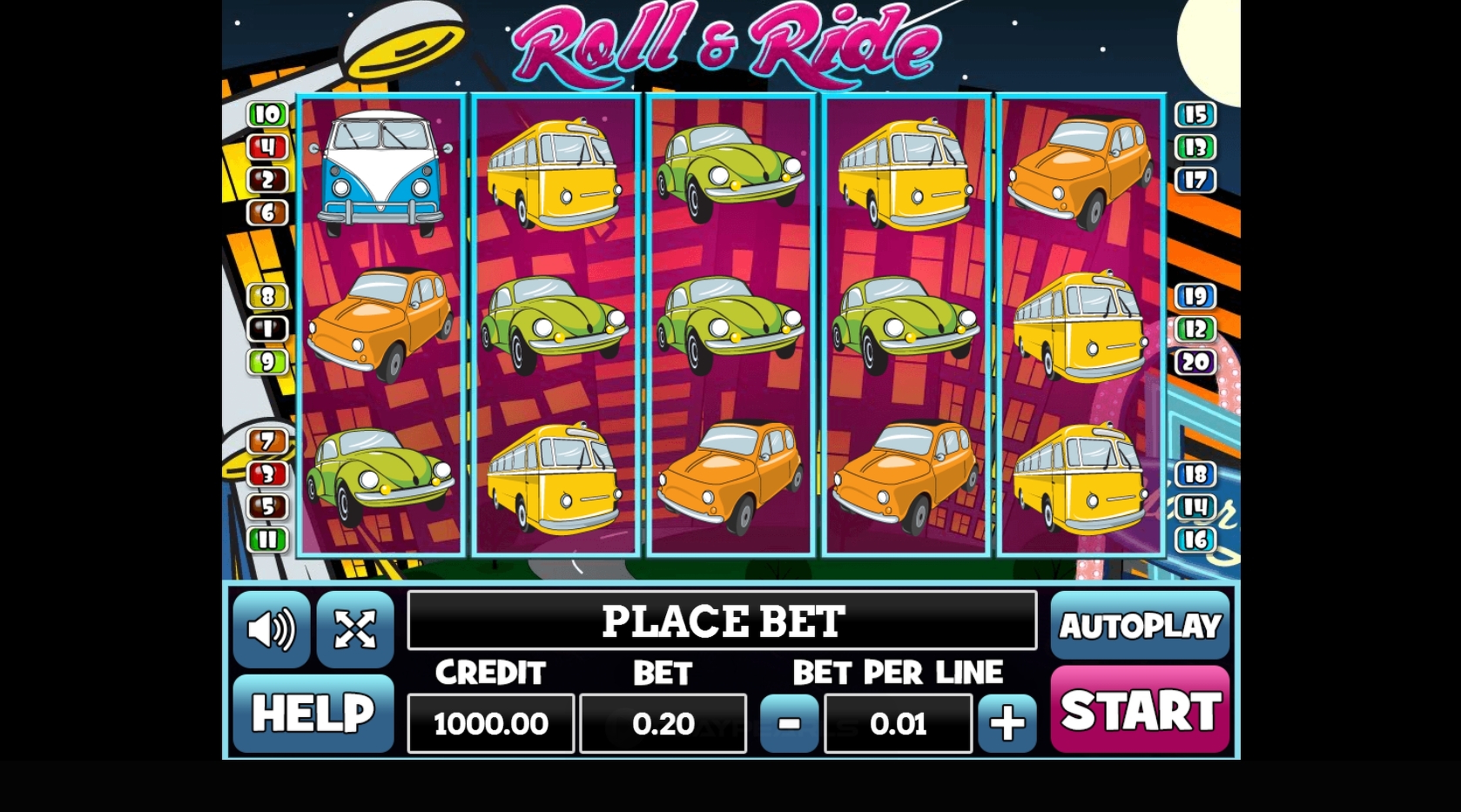 Reels in Roll and Ride Slot Game by PlayPearls