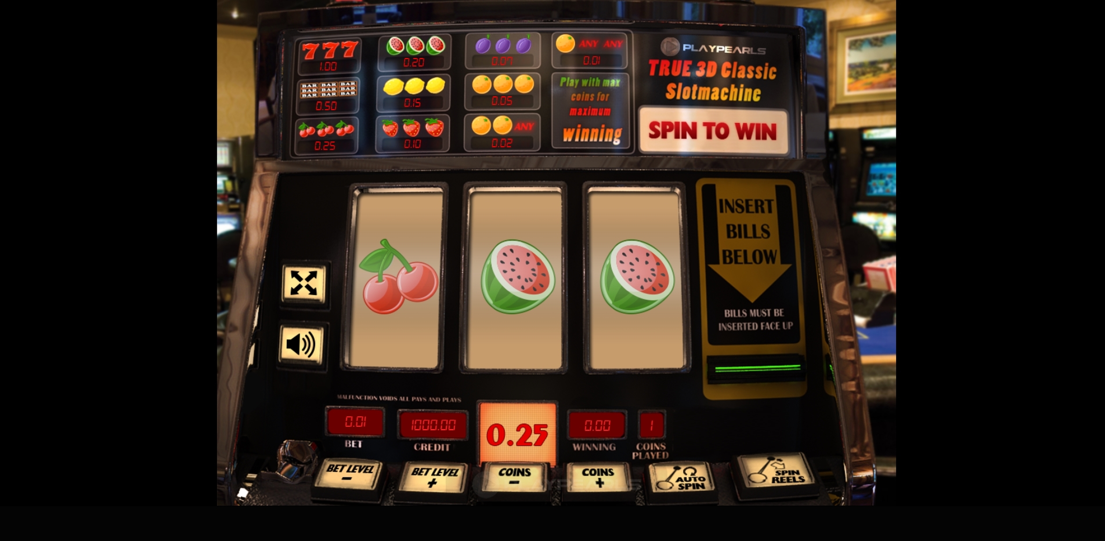 Reels in True 3D Classic Slotmachine Slot Game by PlayPearls