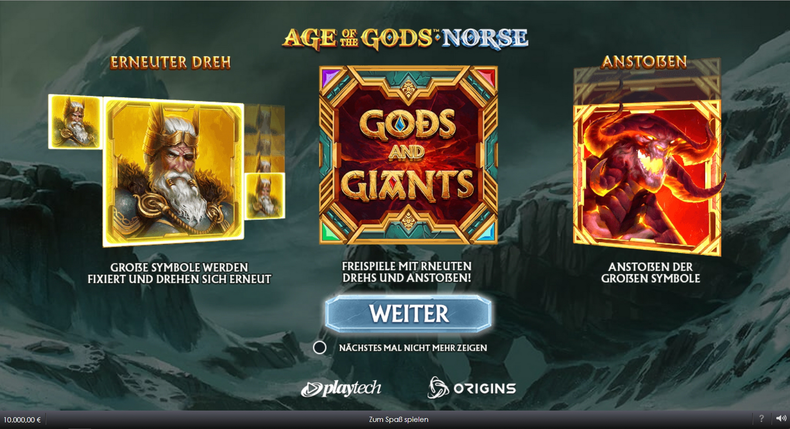 Play Age of the Gods Norse Gods and Giants Free Casino Slot Game by Playtech Origins