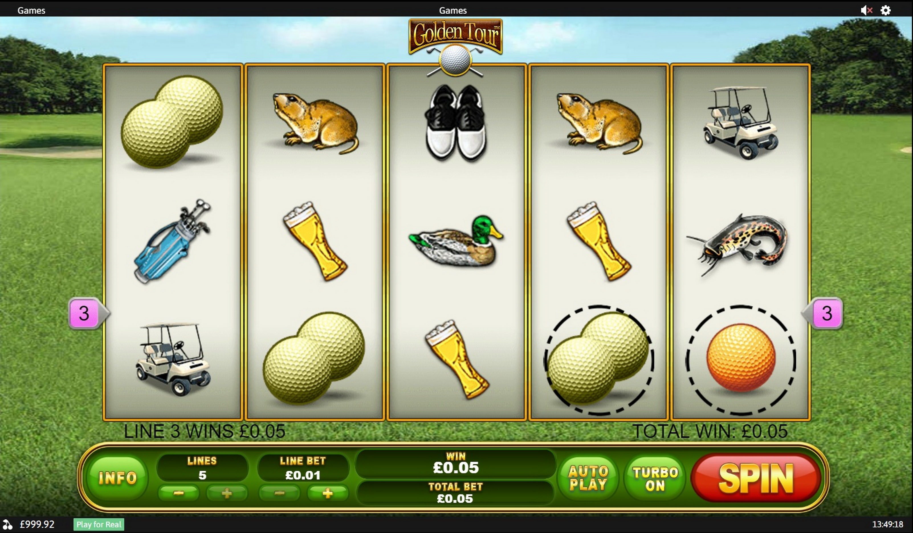 Win Money in Golden Tour Free Slot Game by Playtech