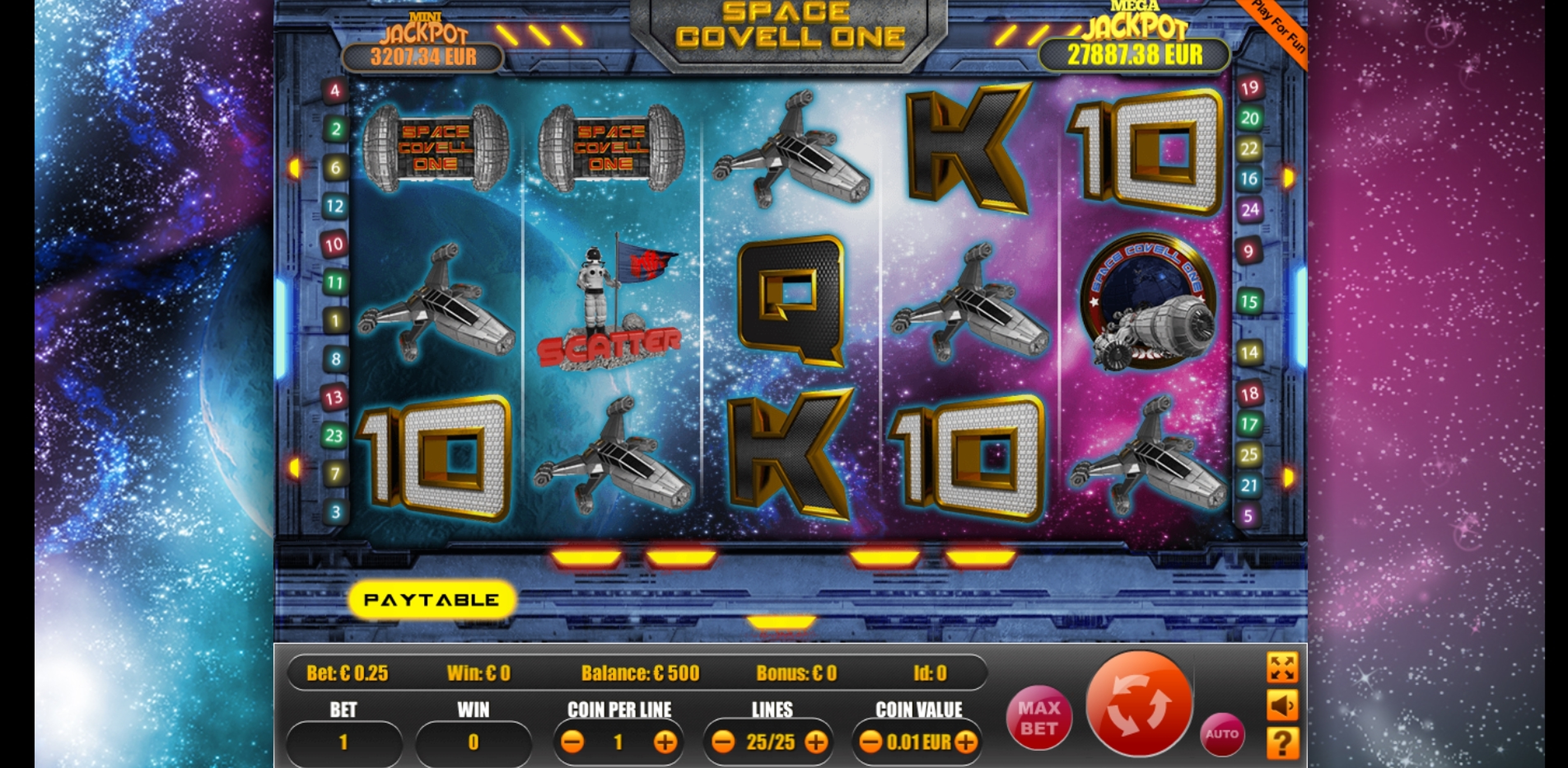 Reels in Space Covell One Slot Game by Portomaso Gaming