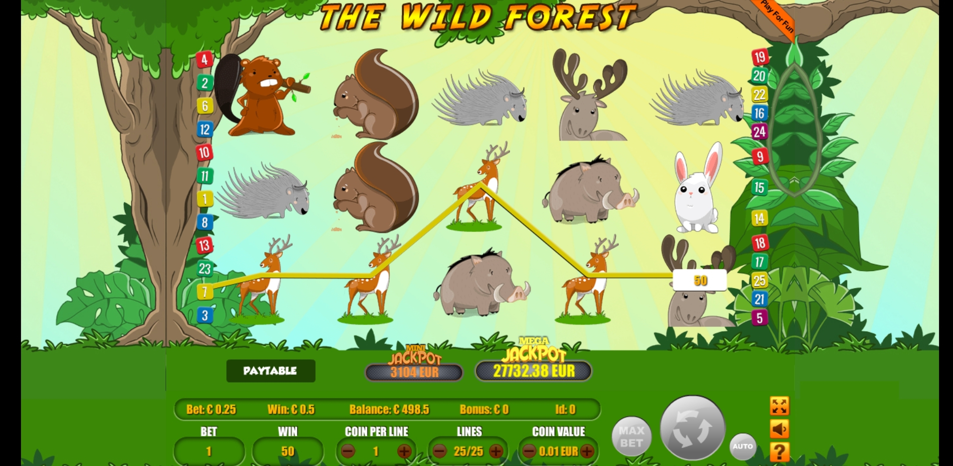 Win Money in The Wild Forest Free Slot Game by Portomaso Gaming