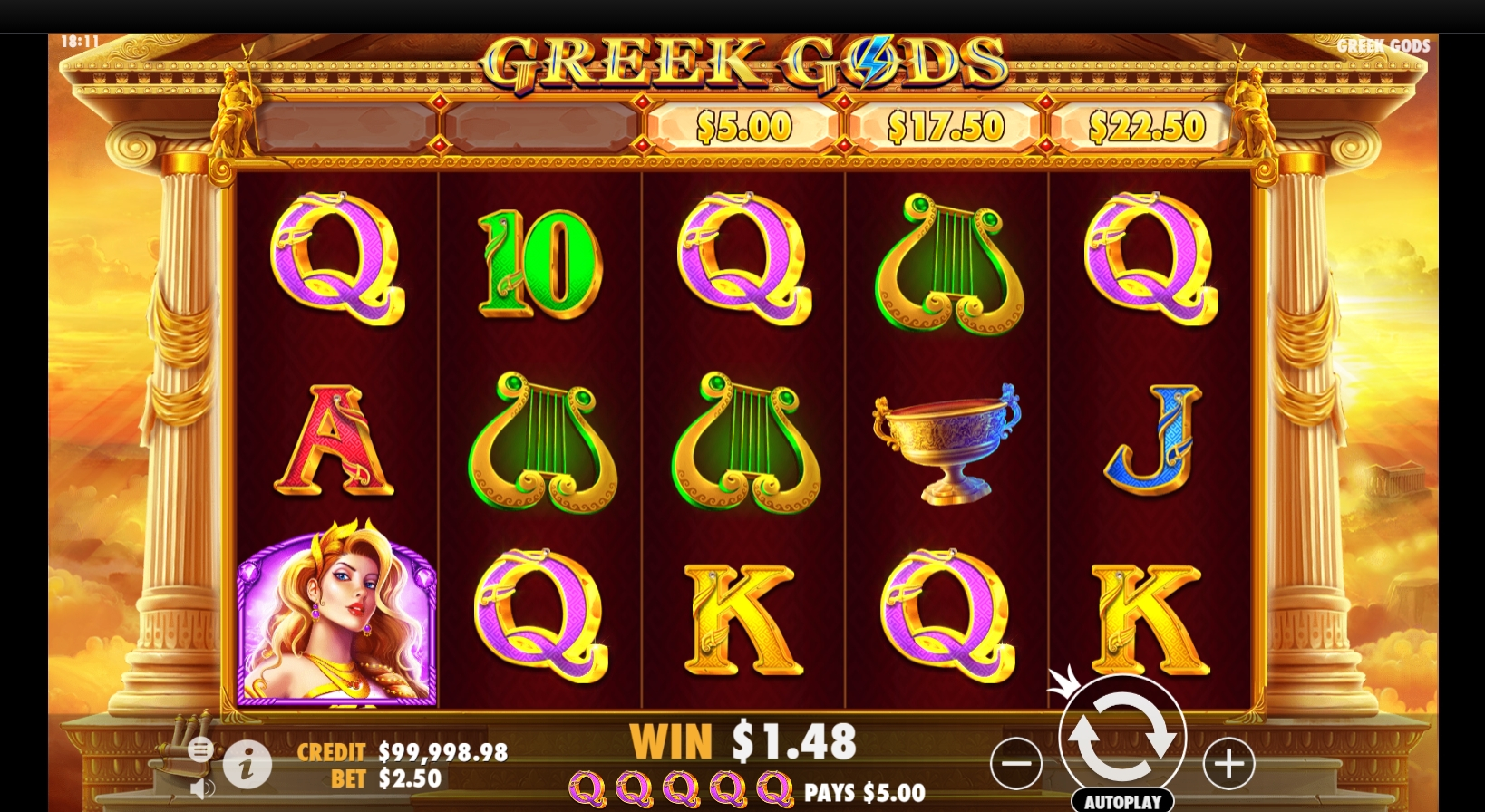 Win Money in Greek Gods Free Slot Game by Pragmatic Play