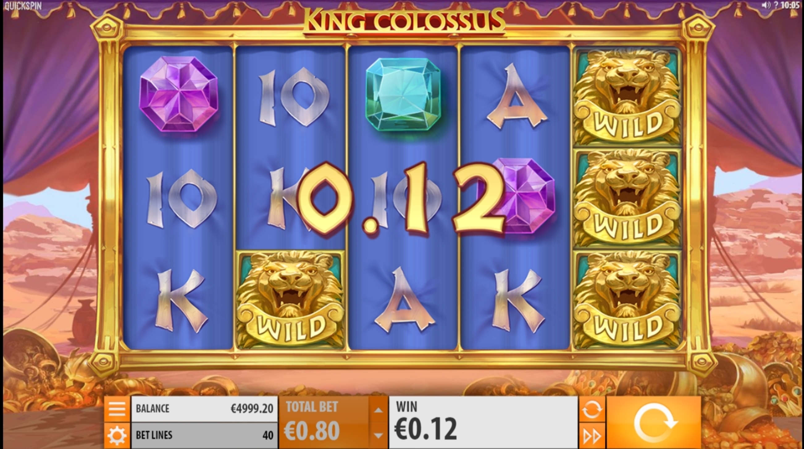 Win Money in King Colossus Free Slot Game by Quickspin