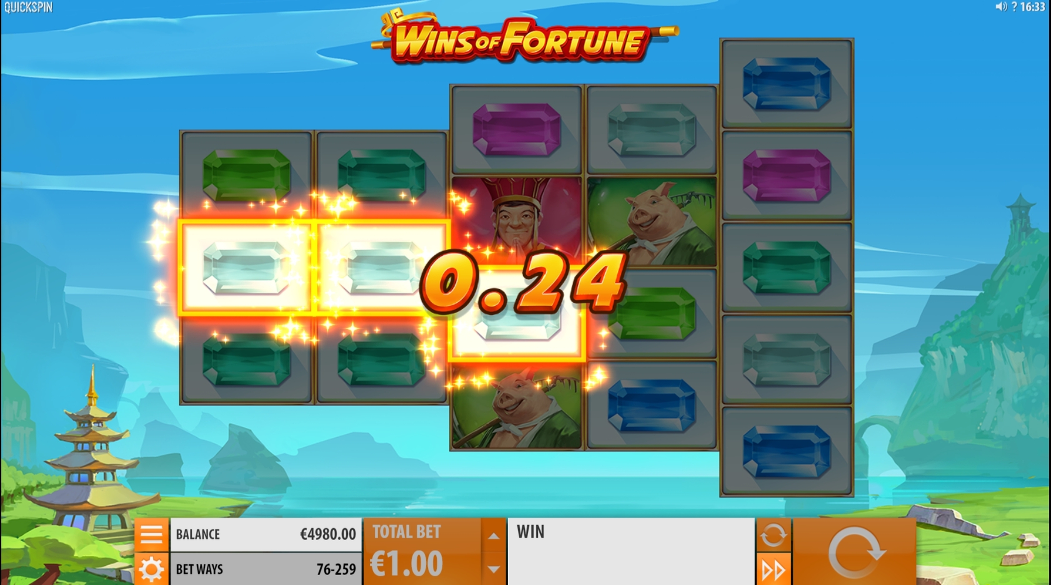 Win Money in Wins of Fortune Free Slot Game by Quickspin