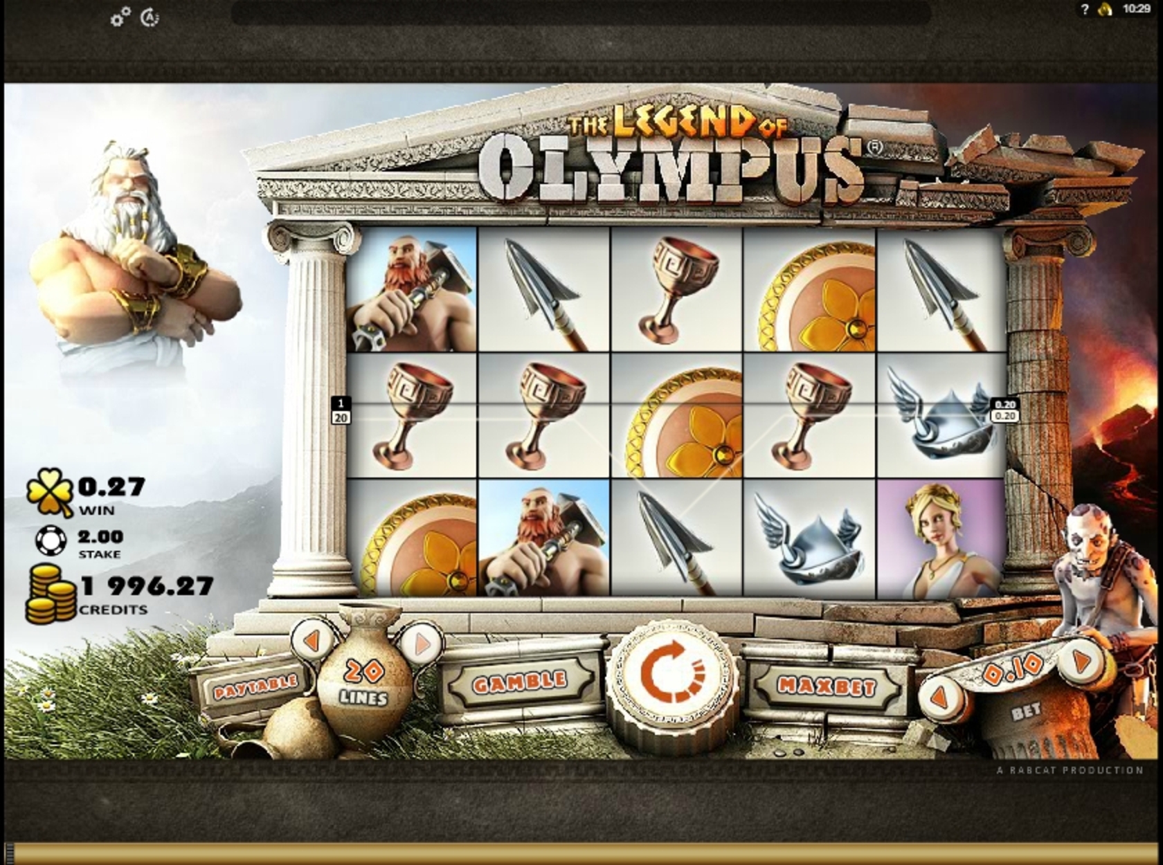 Win Money in Legend of Olympus Free Slot Game by Rabcat