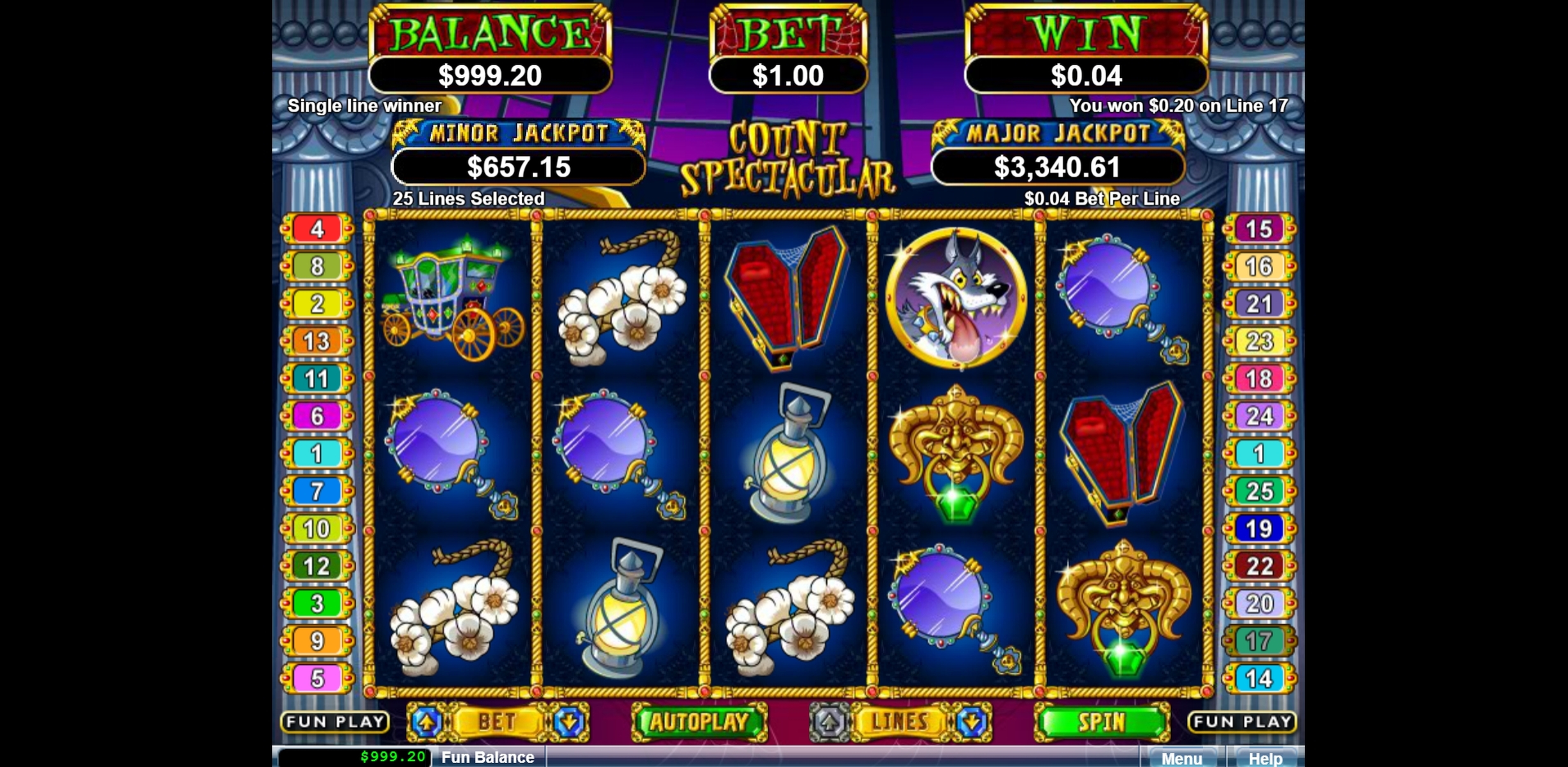Win Money in Count Spectacular Free Slot Game by Real Time Gaming