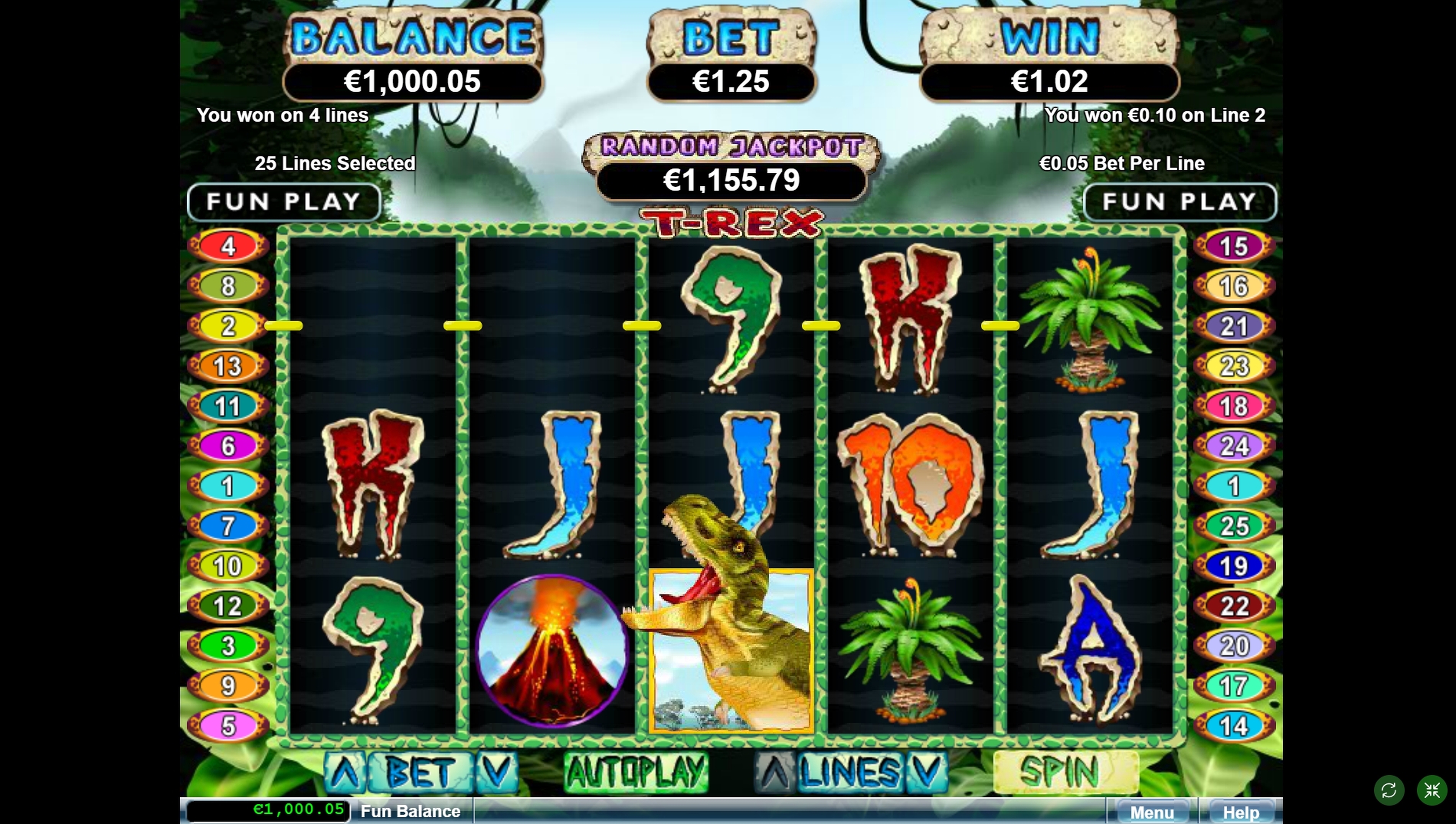 Win Money in T-Rex Free Slot Game by Real Time Gaming