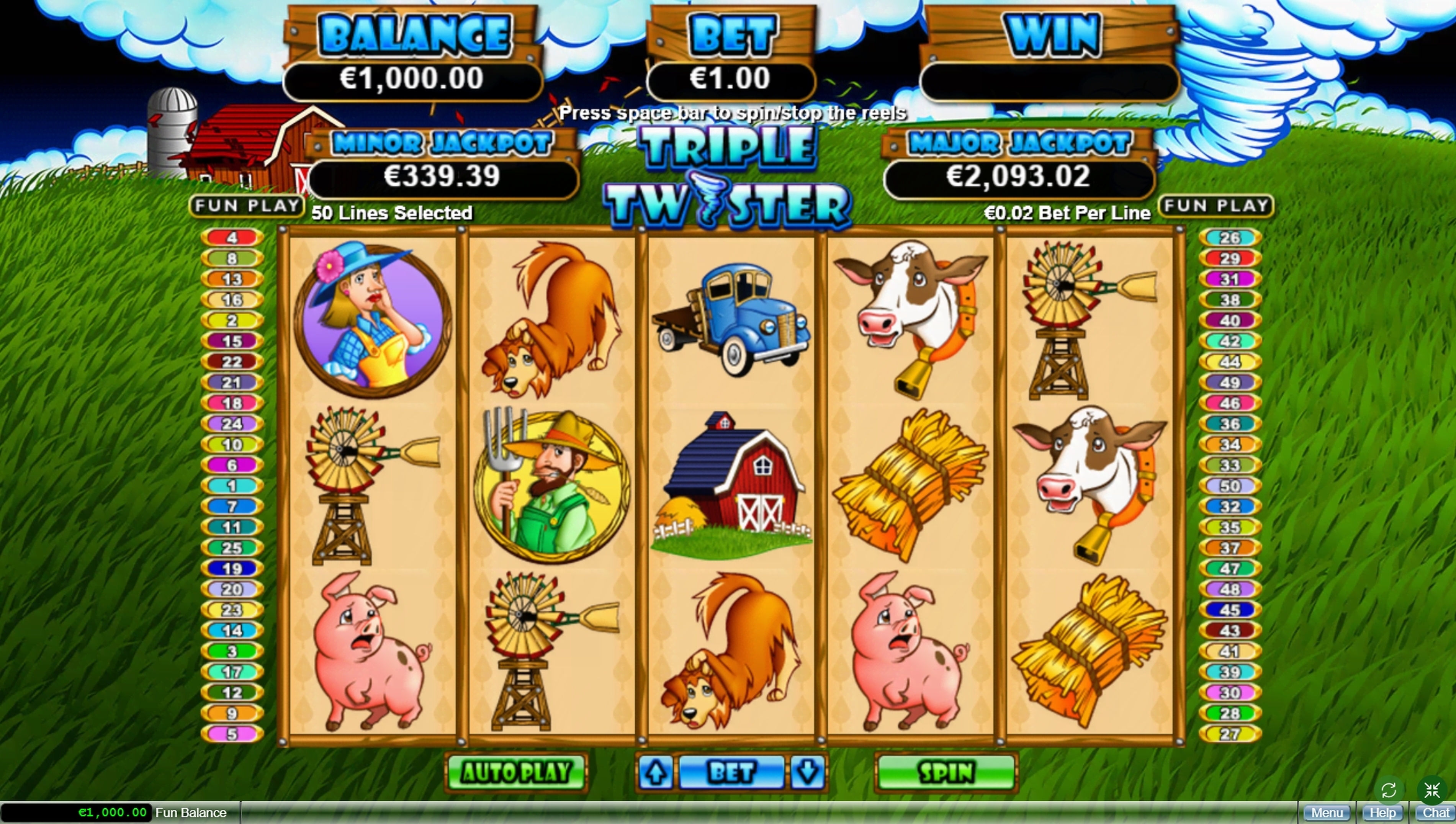 Reels in Triple Twister Slot Game by Real Time Gaming