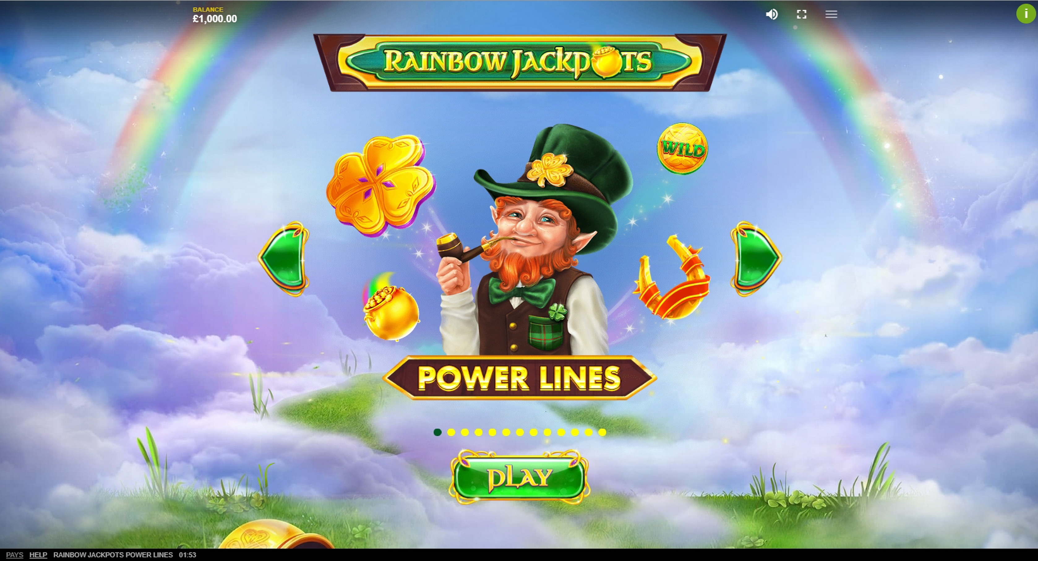 Play Rainbow Jackpots Power Lines Free Casino Slot Game by Red Tiger Gaming