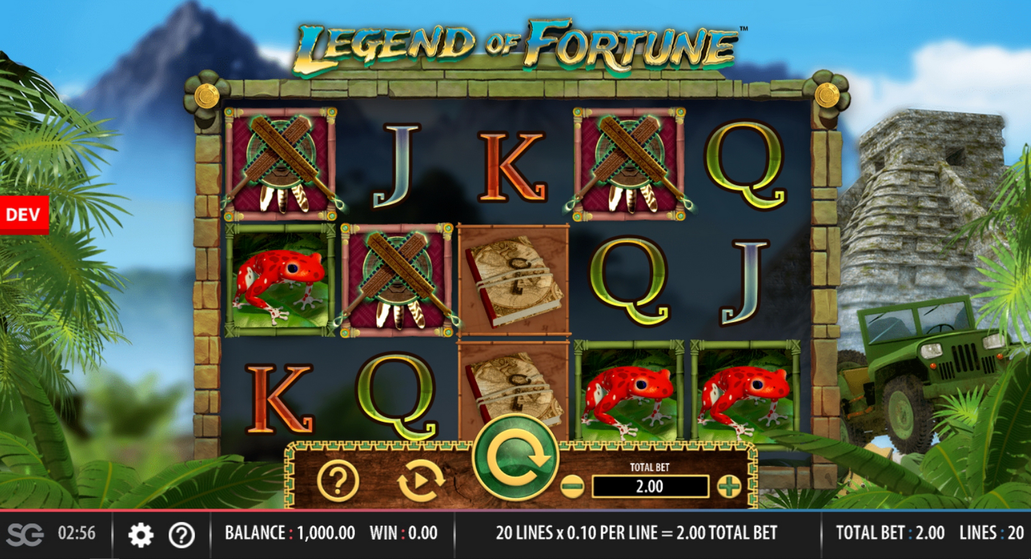 Reels in Legend of Fortune Slot Game by Red7 Mobile
