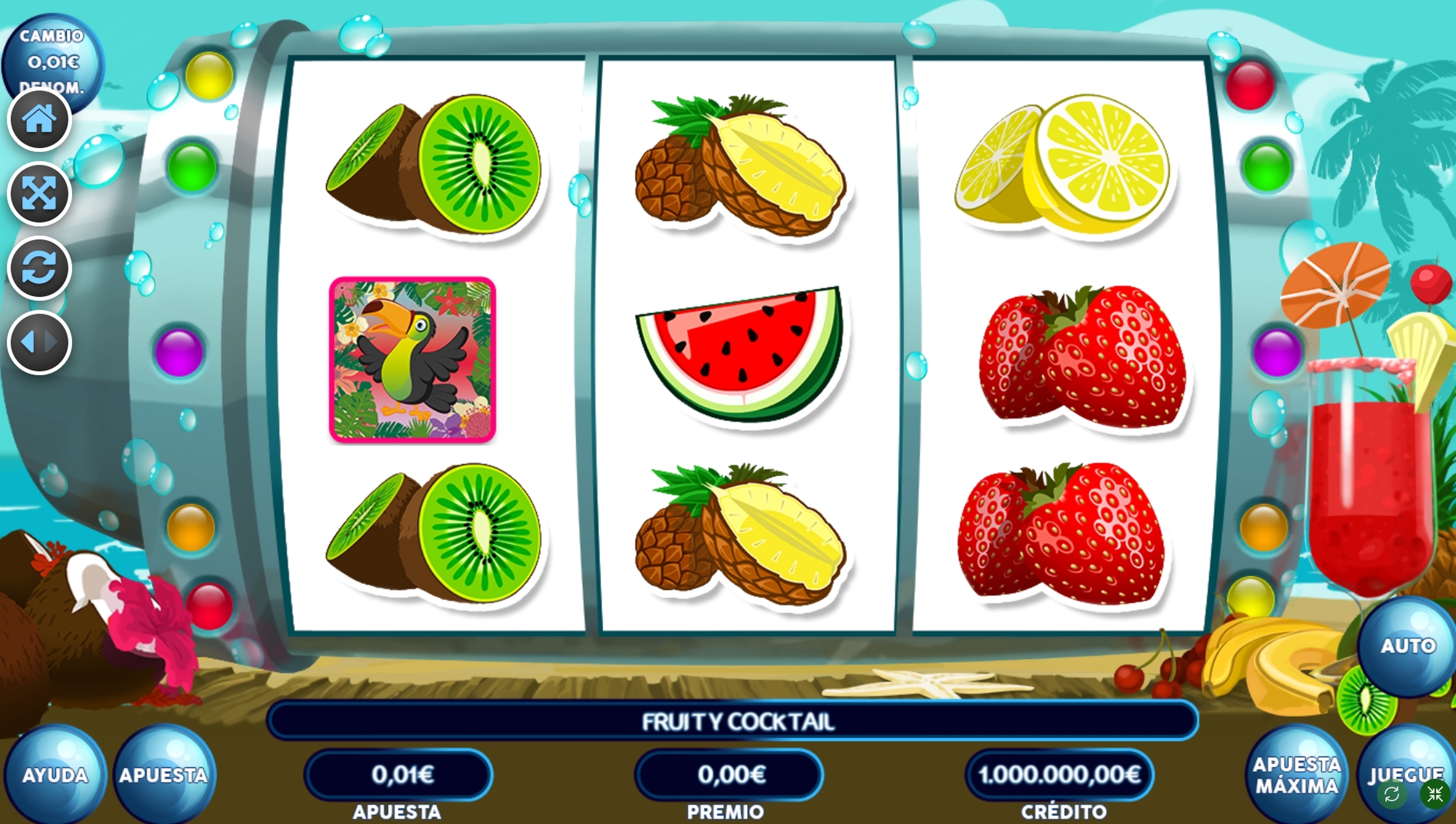 Reels in Fruity Cocktail Slot Game by R. Franco