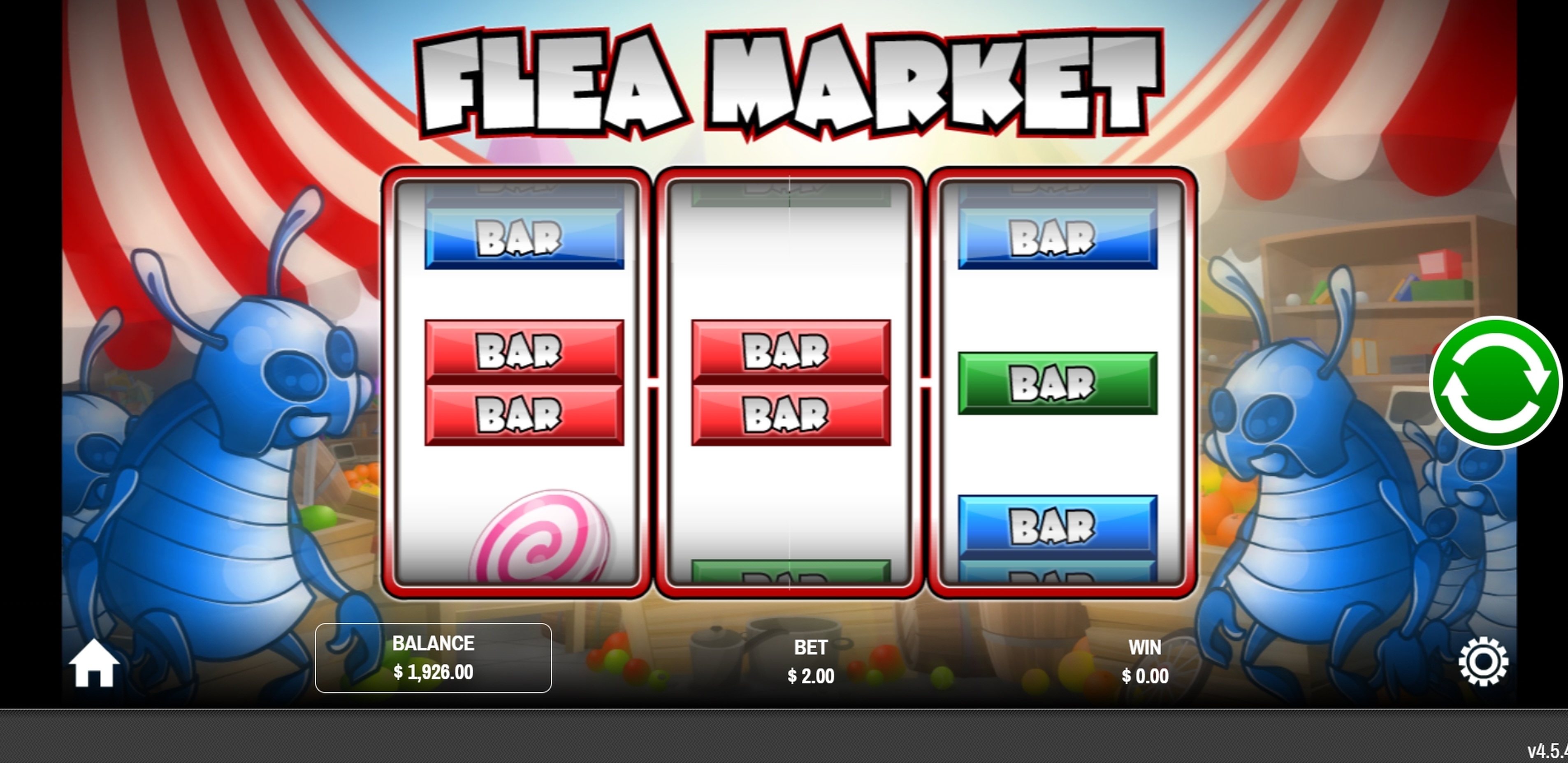 Reels in Flea Market Slot Game by Rival