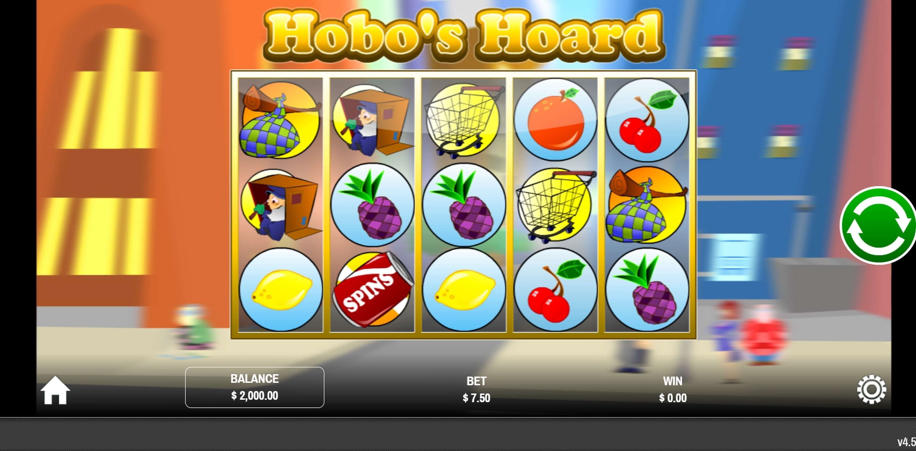 Reels in Hobo's Hoard Slot Game by Rival