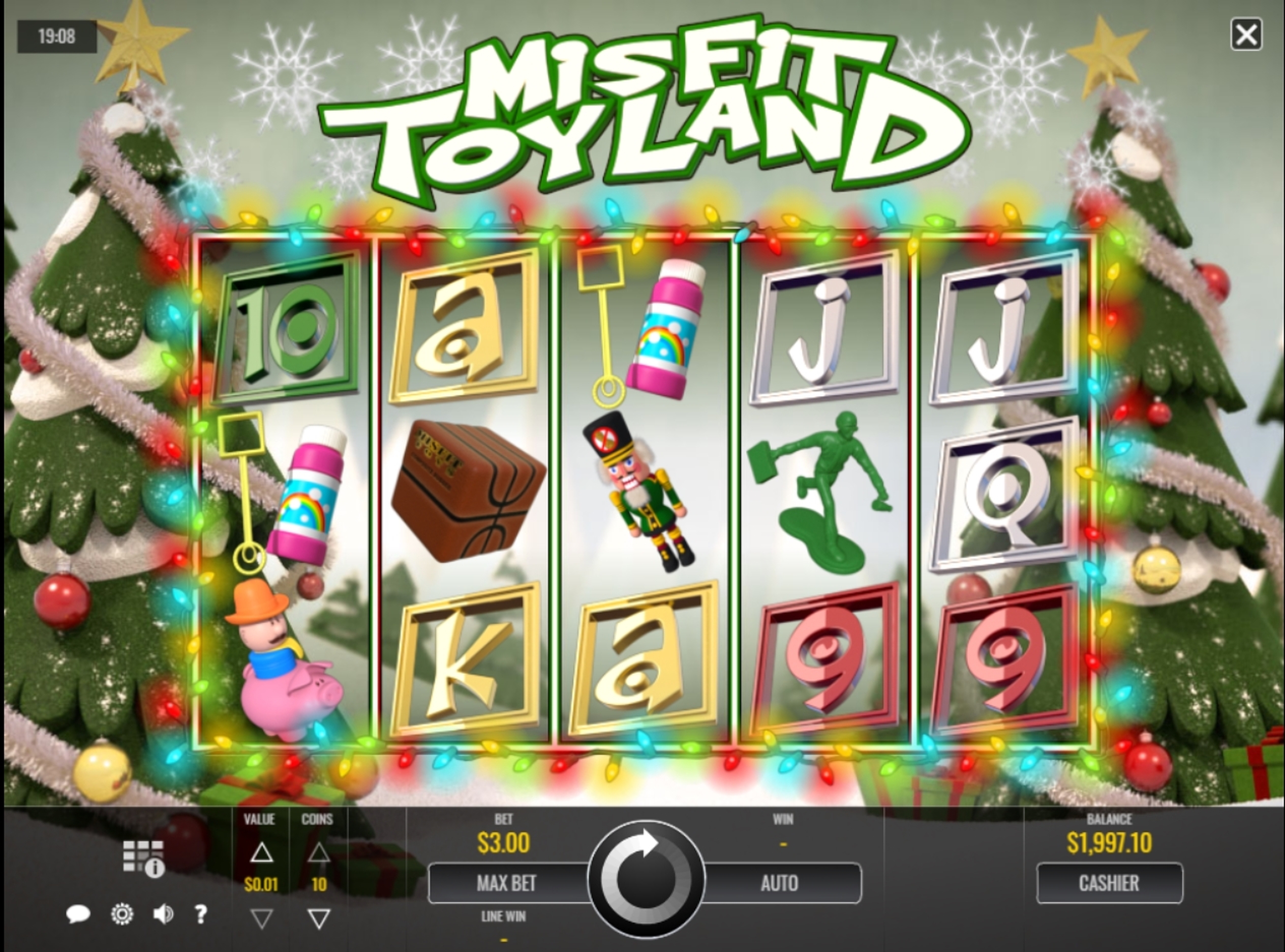 Reels in Misfit Toyland Slot Game by Rival