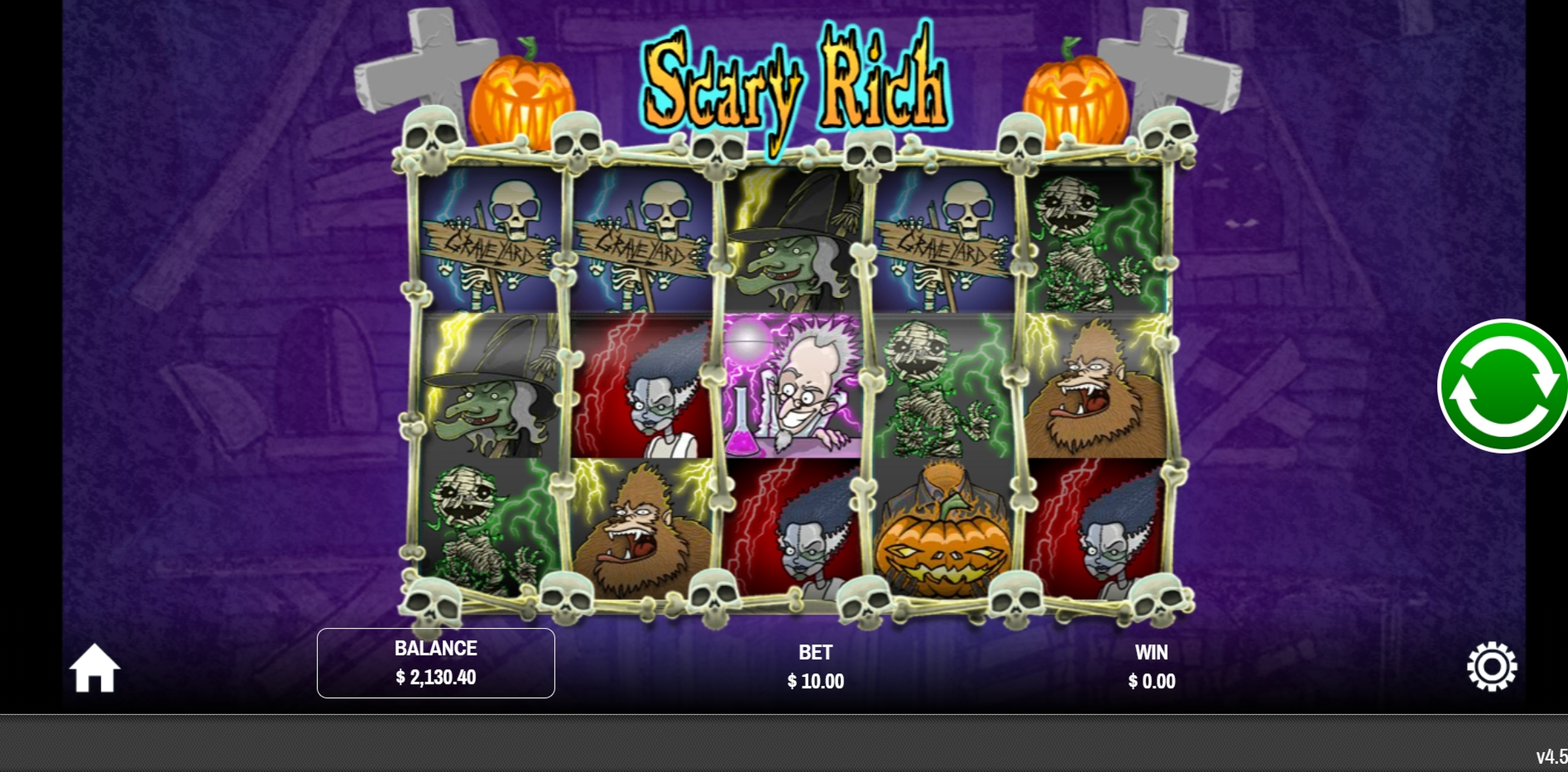 Reels in Scary Rich Slot Game by Rival