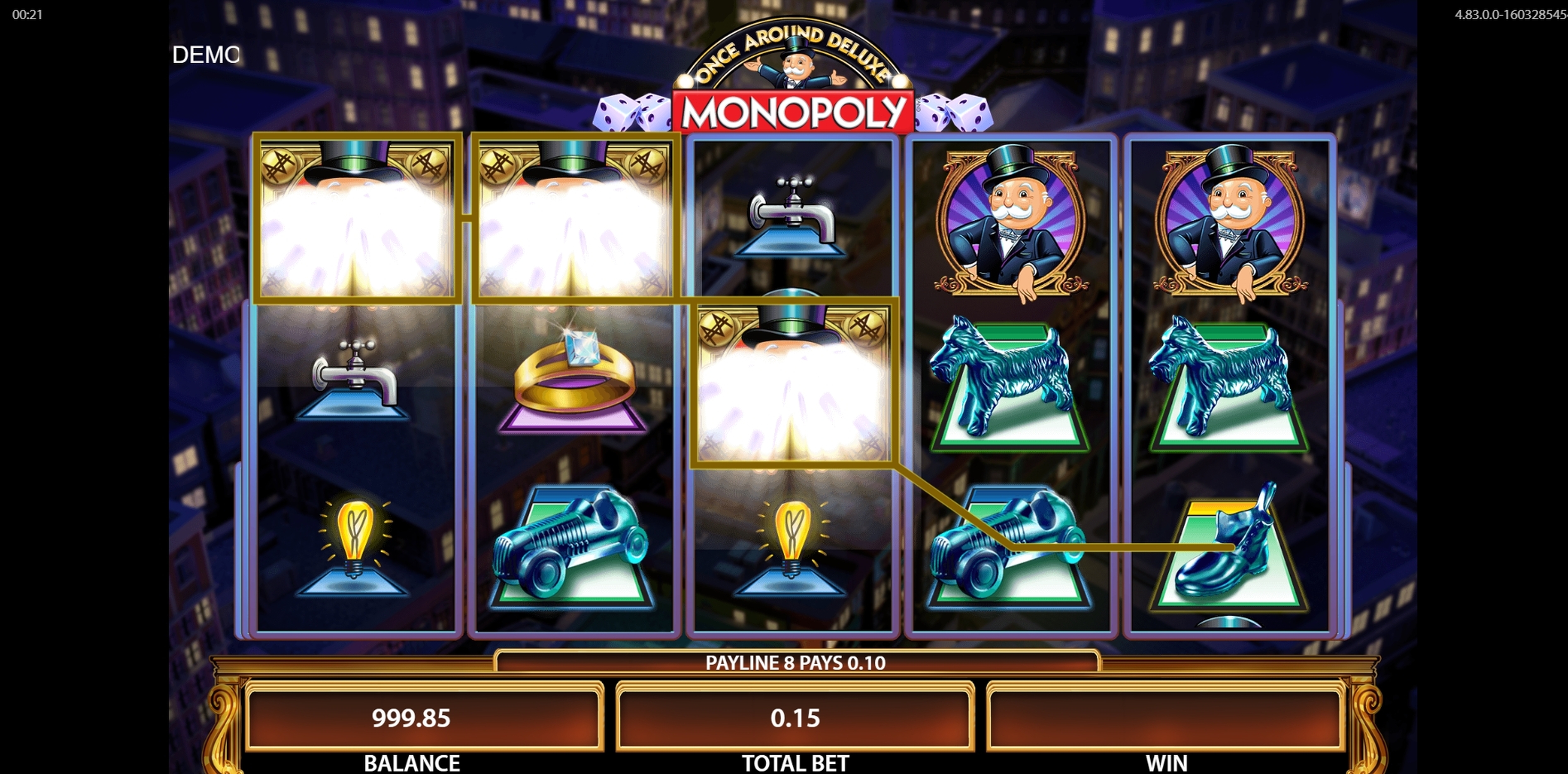 Win Money in MONOPOLY Once Around Deluxe Free Slot Game by WMS