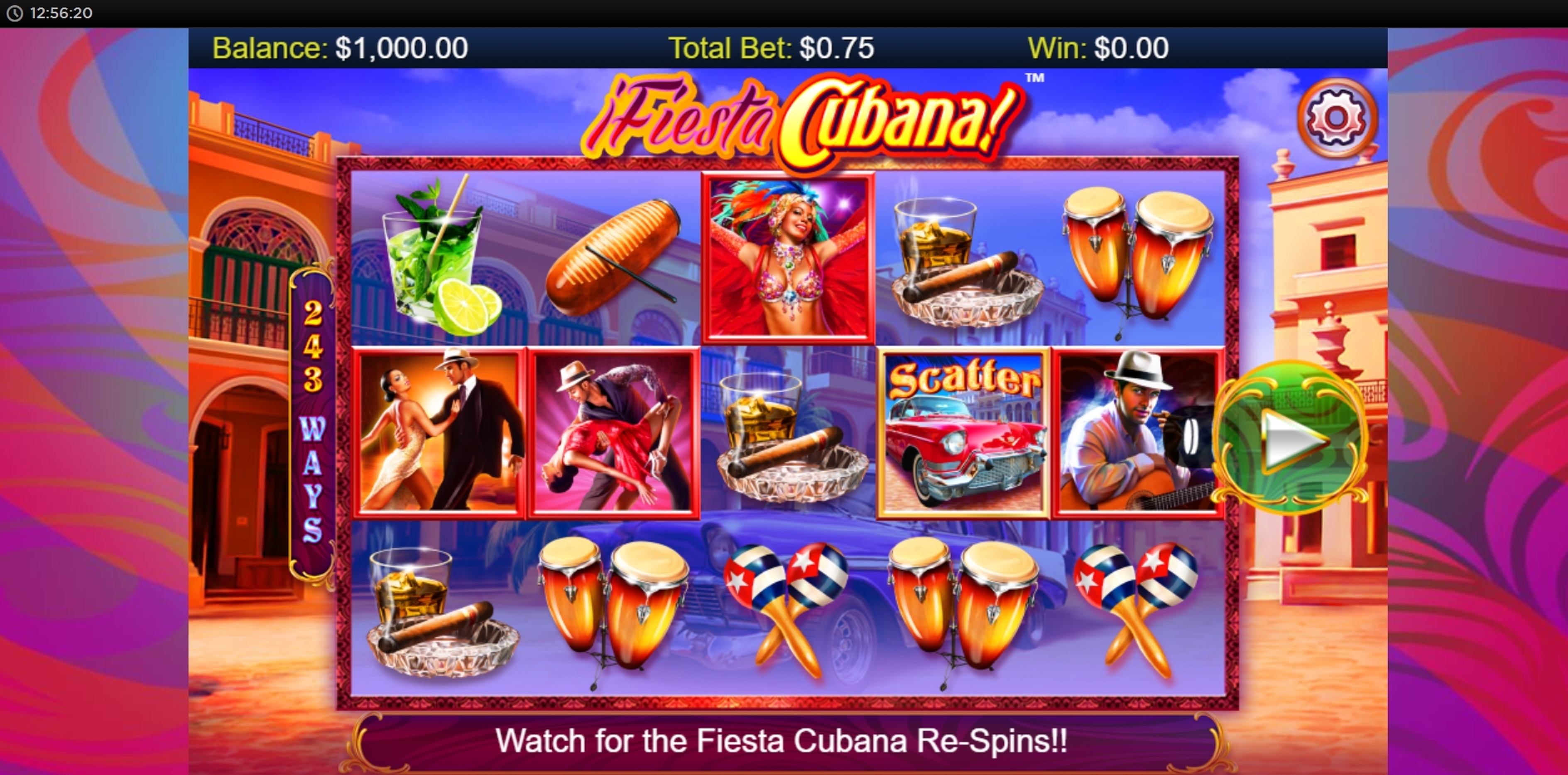 Reels in Fiesta Cubana Slot Game by Side City Studios