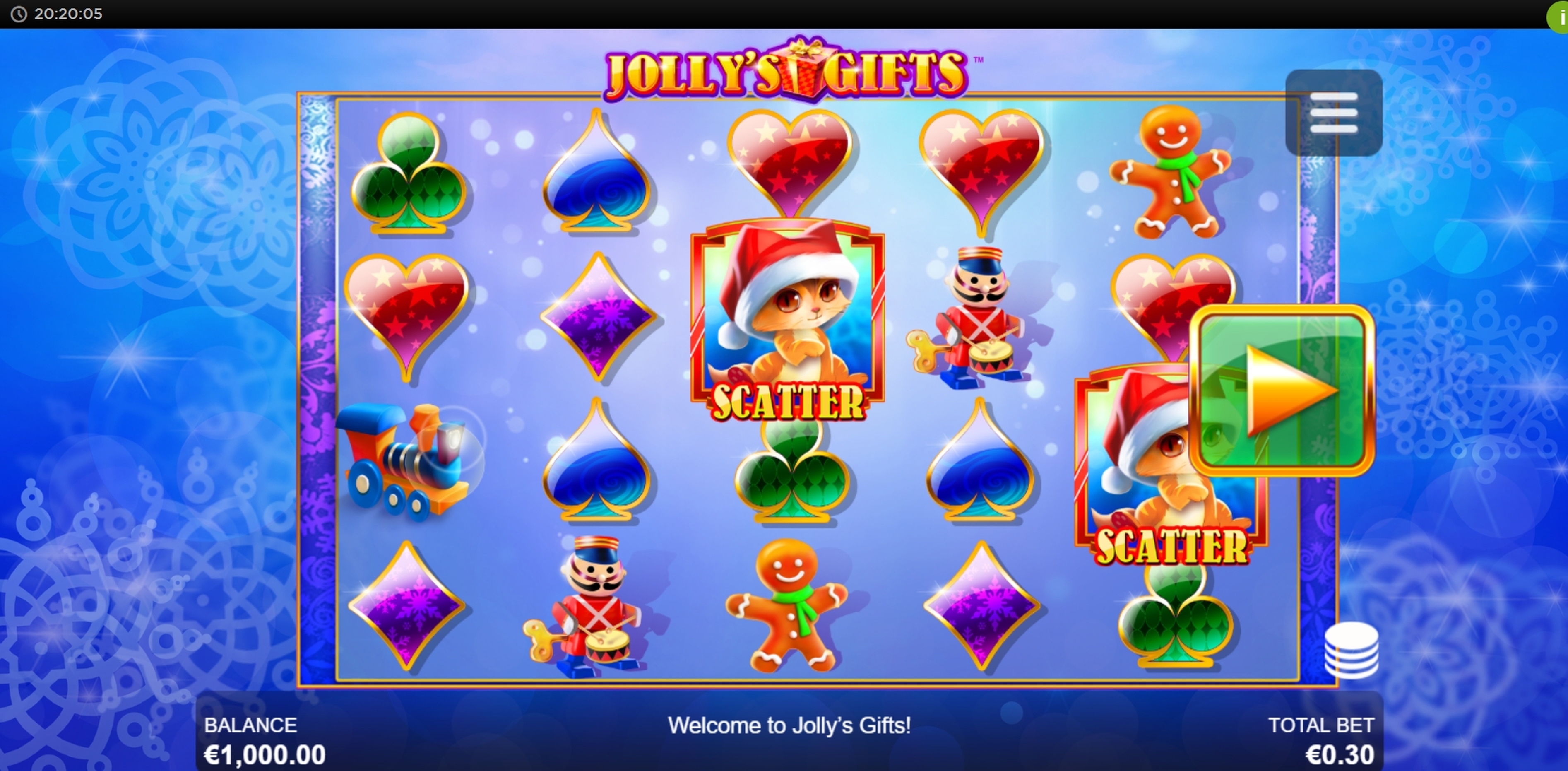 Reels in Jolly's Gifts Slot Game by Side City Studios