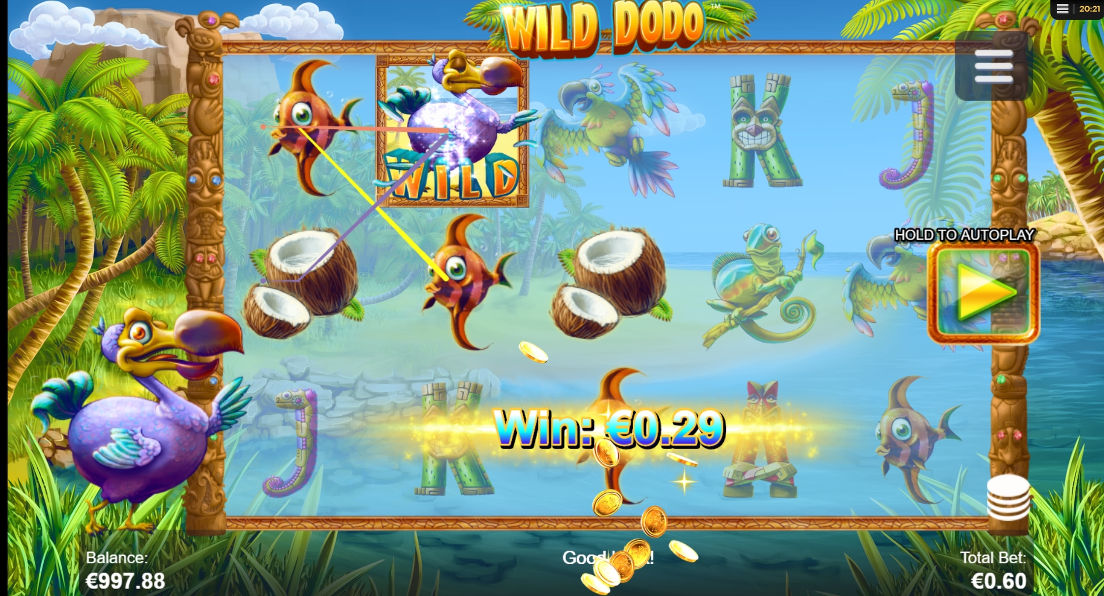 Win Money in Wild Dodo Free Slot Game by Side City Studios