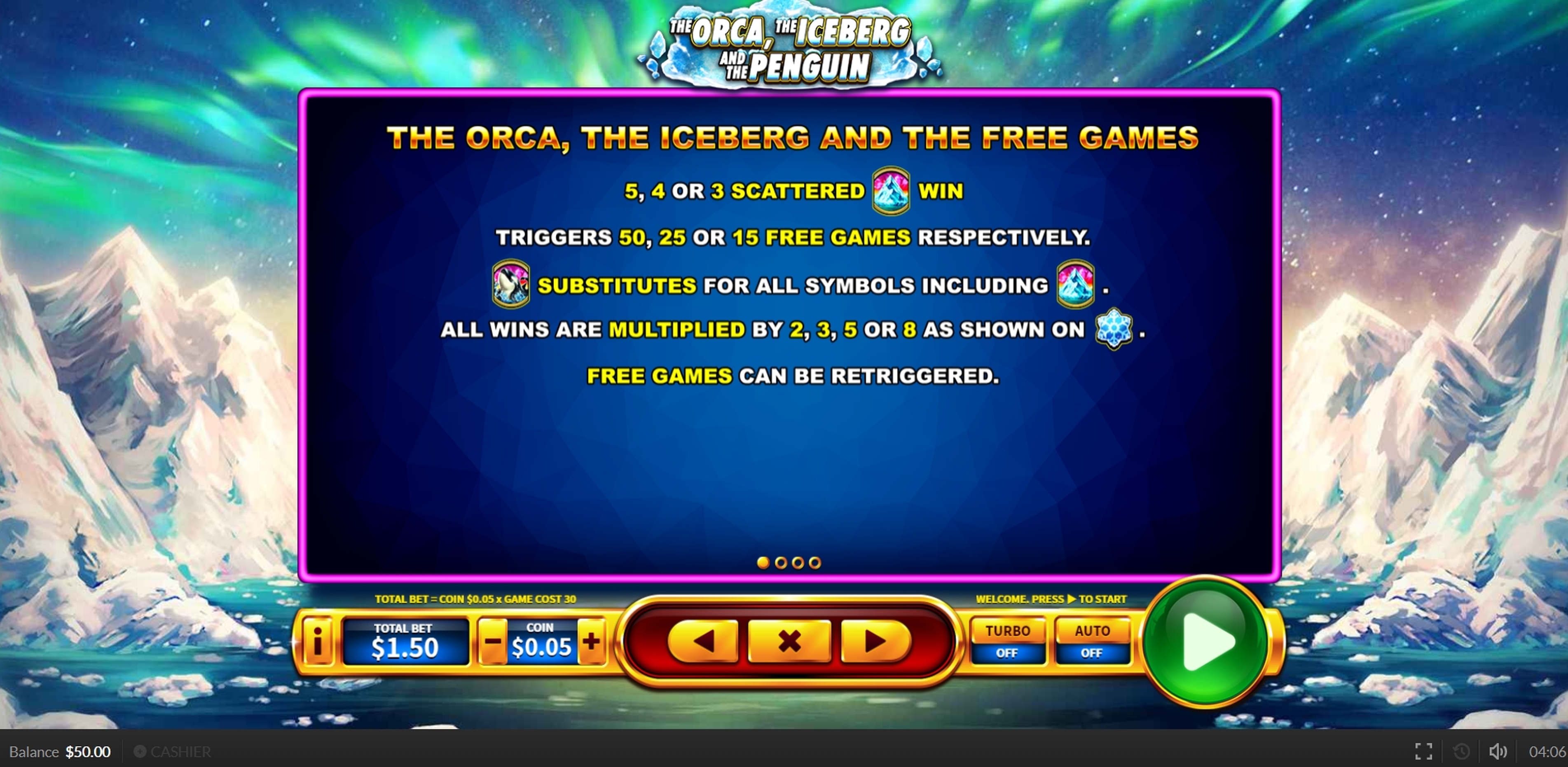 Info of The Orca, the Iceberg and the Penguin Slot Game by Skywind