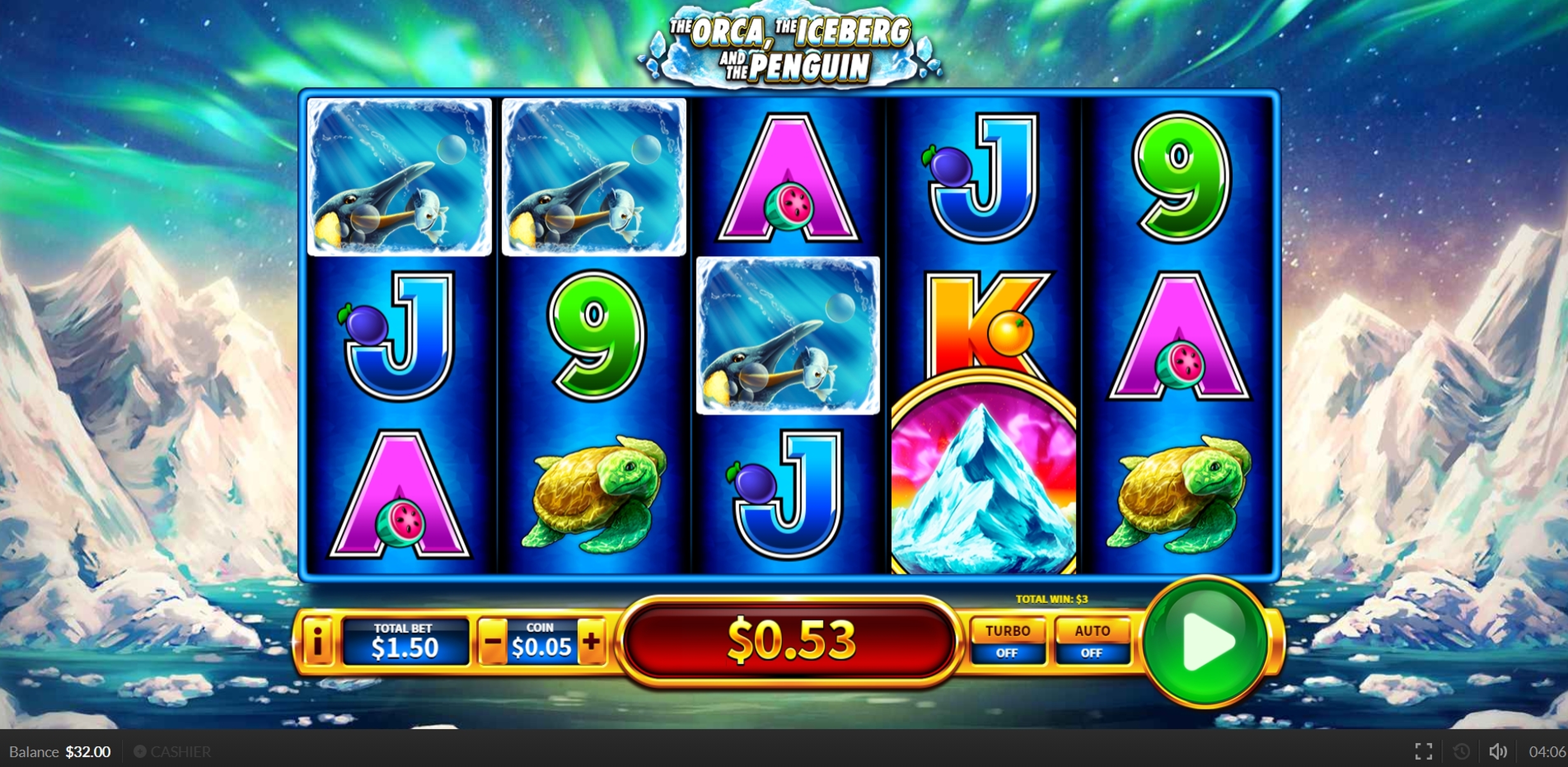 Win Money in The Orca, the Iceberg and the Penguin Free Slot Game by Skywind