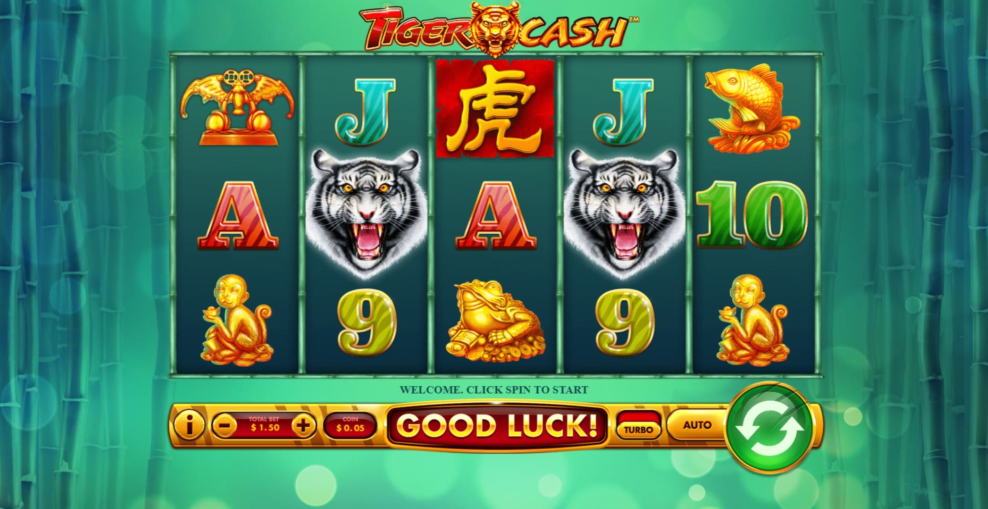 Reels in Tiger Cash Slot Game by Skywind